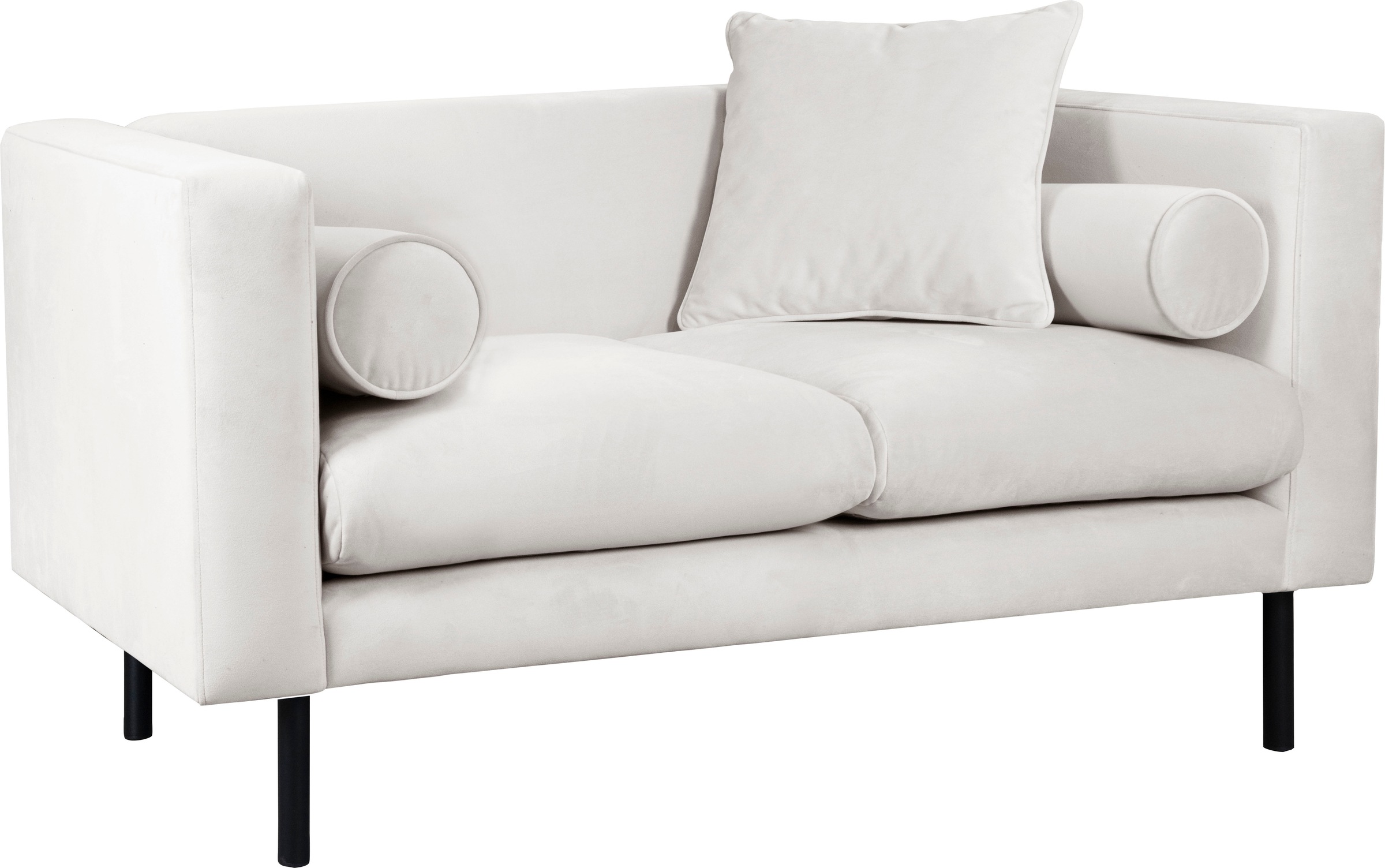 Guido Maria Kretschmer Home&Living 2-Sitzer »Lillibeth Designsofa mit Wellenunterfederung, Masse B/T/H: 155/74/83 cm«, Zierkissen als Wendekissen, in Samtoptik oder Cord