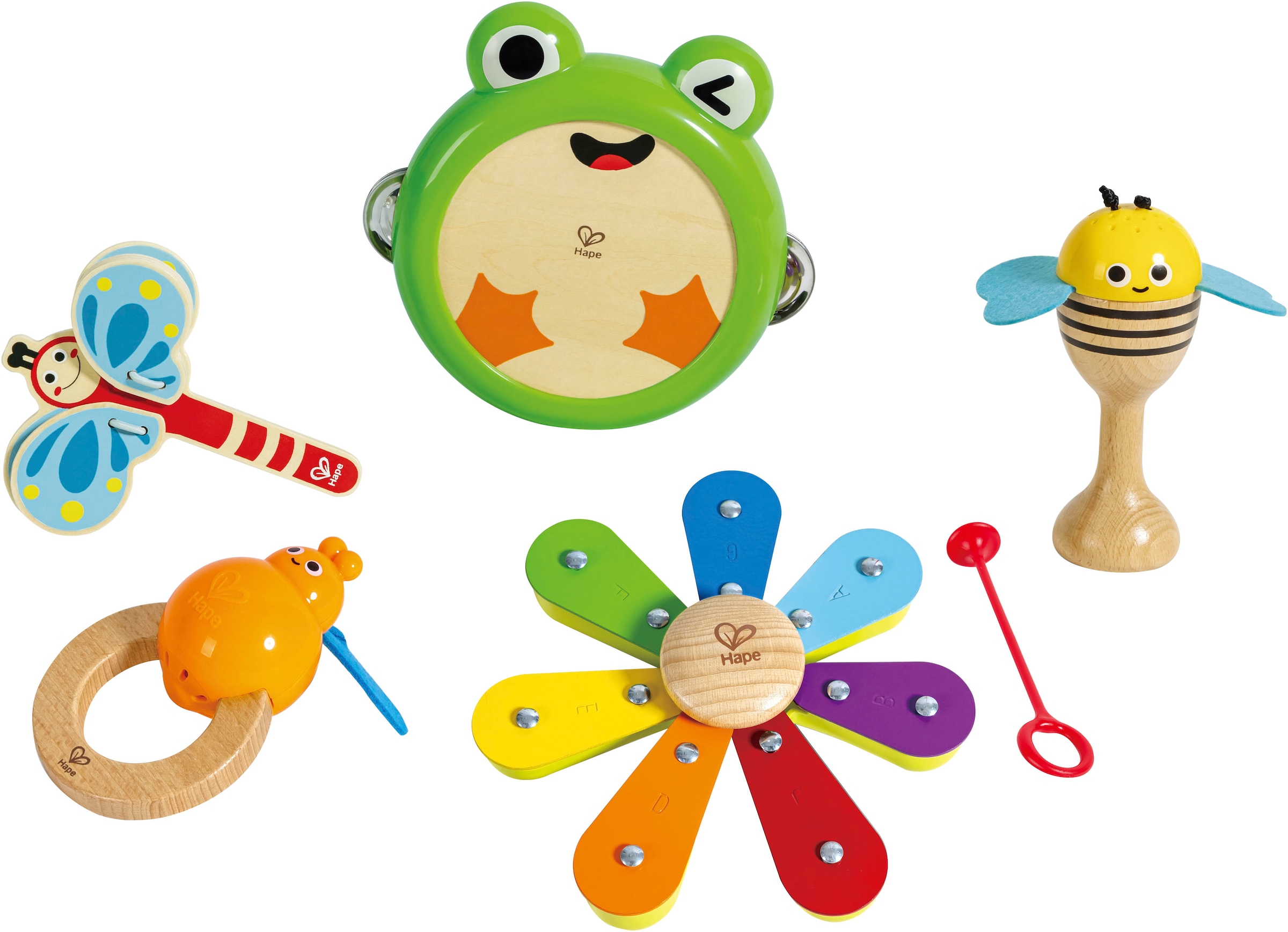 Hape Spielzeug-Musikinstrument »Rhythmus-Kit Natur«, (Set)