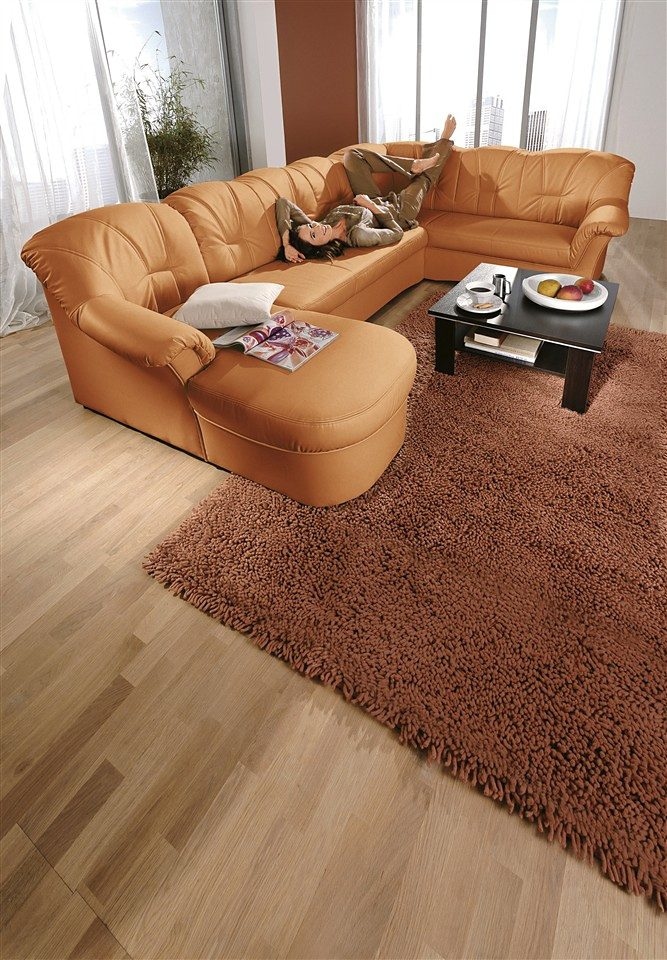 DOMO collection Wohnlandschaft »Papenburg, zeitlose Rückensteppung, elegante Formensprache, U-Form«, in grosser Farbvielfalt, wahlweise mit Bettfunktion