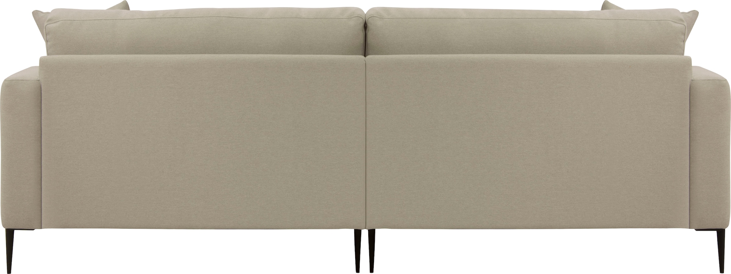 Leonique 3-Sitzer »Cozy elegantes Designsofa, Masse B/T/H: 211/97/80 cm«, mit losen Kissen und Metallbeinen
