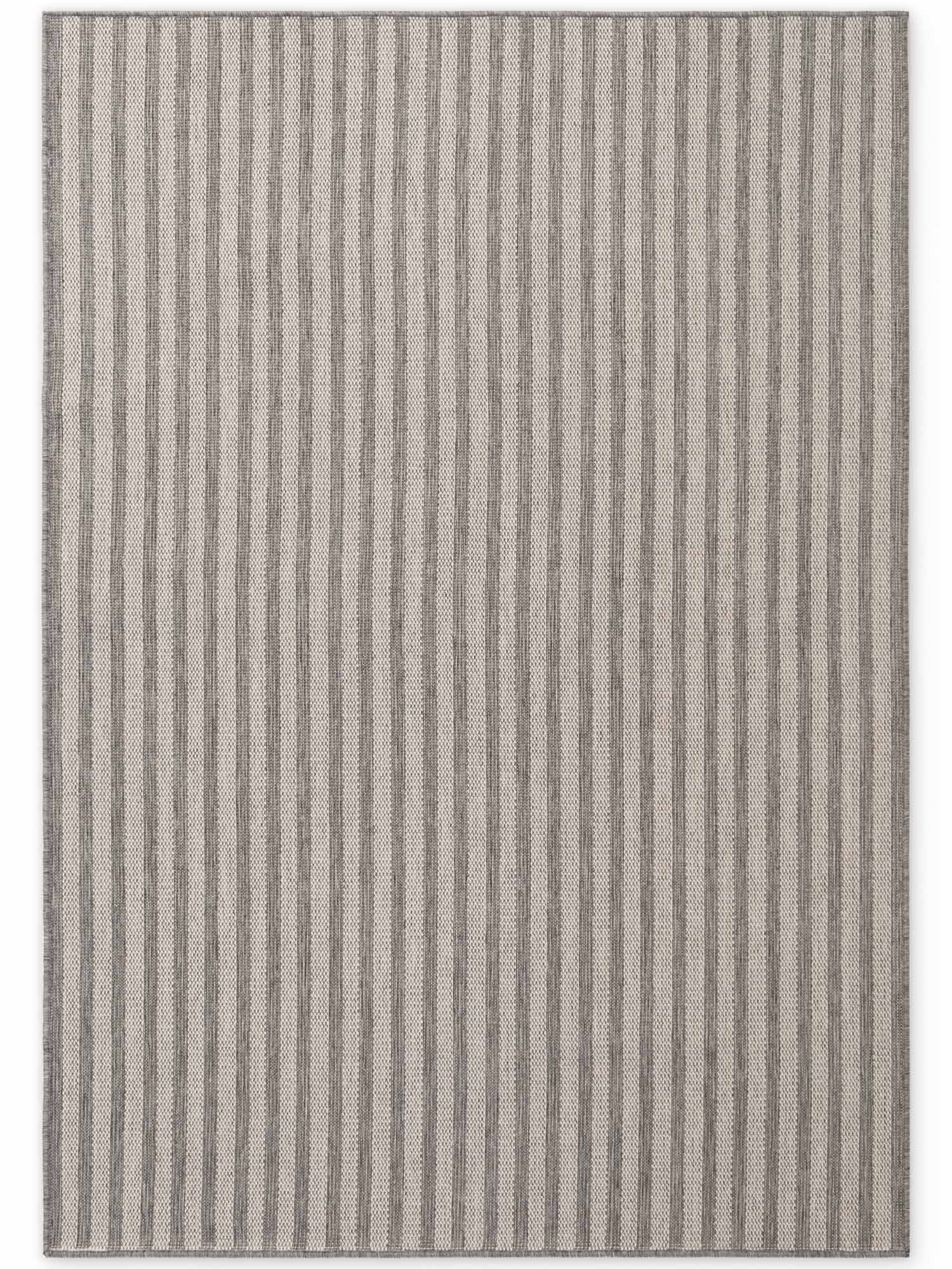 Ted Baker Indoor Outdoor Flatweave Linley Rug Striped in Grey | Size: 160cm x 230cm