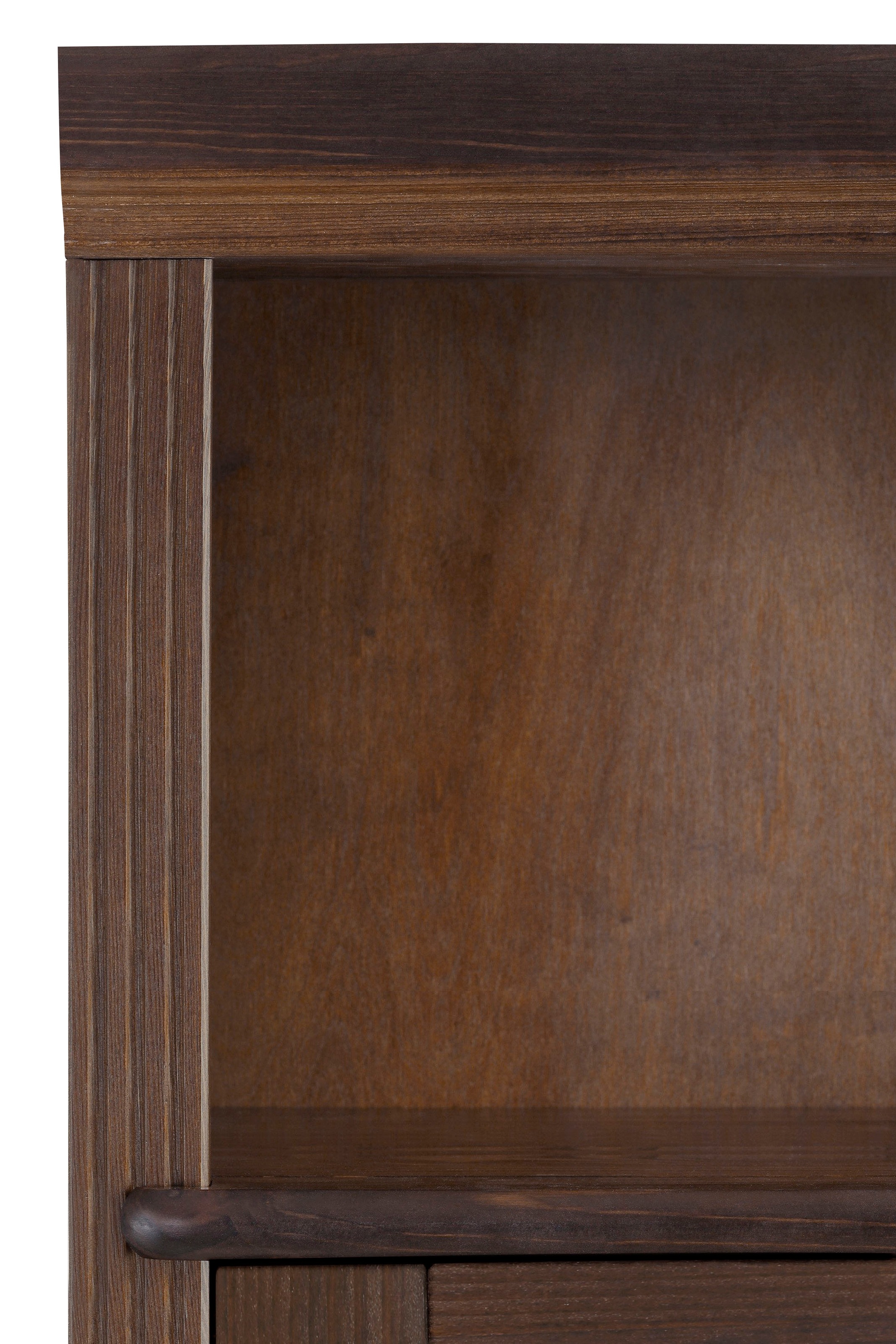 Home affaire Bücherregal »Soeren Vitrine mit 2 Glastüren, Breite/Tiefe: 80/220 cm«, Kiefer massiv, Tiefe 29 cm, 2 Holz- und 2 Türen mit Klarglas- Einsatz