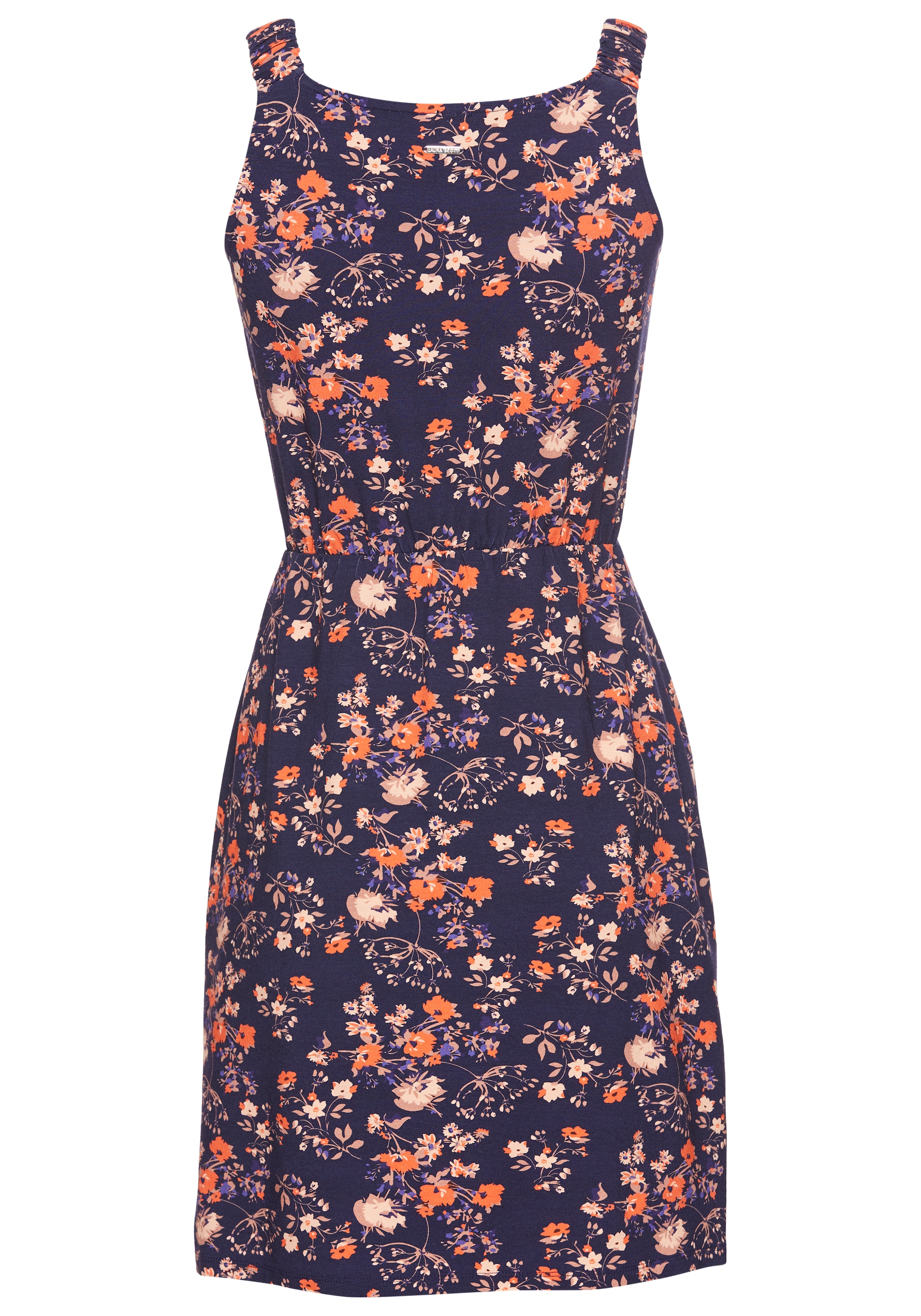 Laura Scott Sommerkleid, mit gerafften Trägern & V-Ausschnitt in Wickeloptik - NEUE KOLLEKTION
