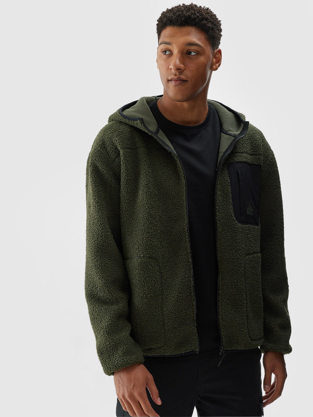 4F Fleecejacke, mit Kapuze