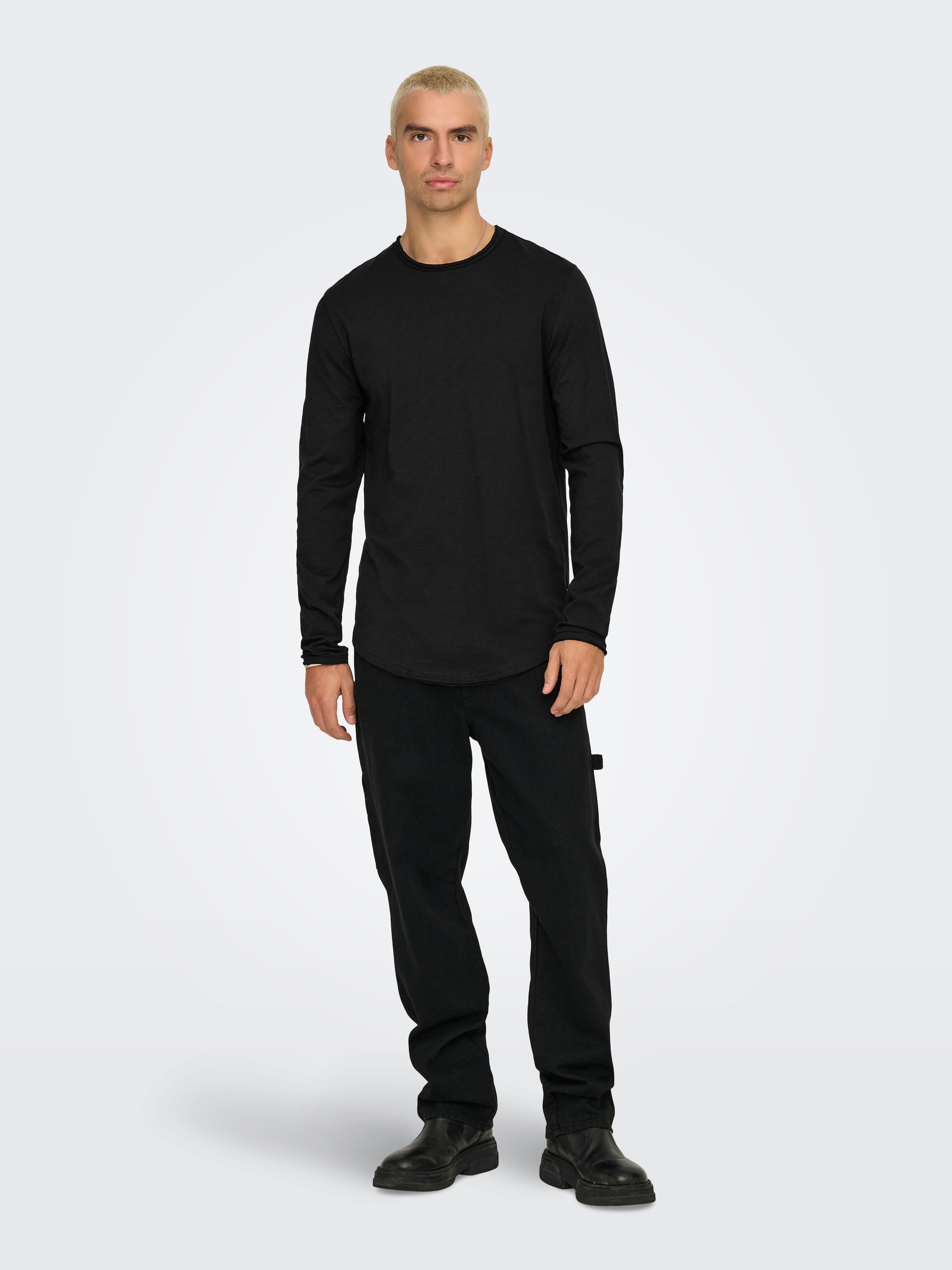 ONLY & SONS Langarmshirt »ONSBENNE LONGY LS TEE VD«
