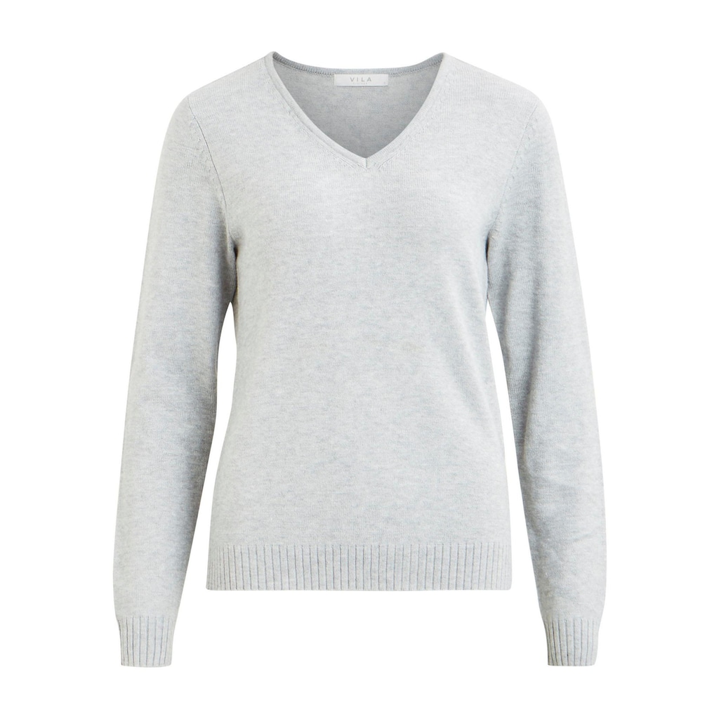 Vila V-Ausschnitt-Pullover »VIRIL V-NECK«, in melierter Optik