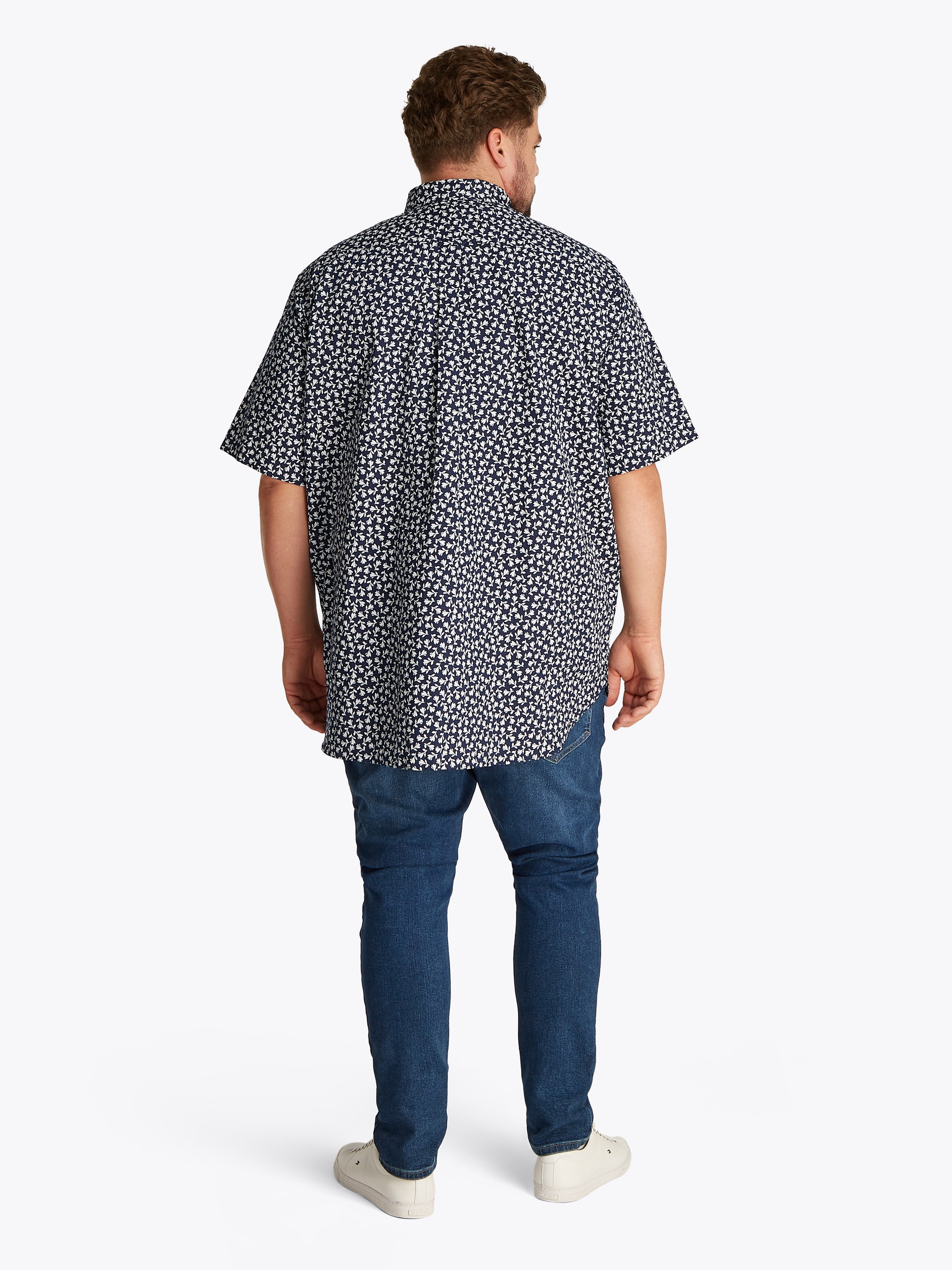 Tommy Hilfiger Big & Tall Kurzarmhemd »BT-LINEN BLEND MPRINT«, mit Allover-Print, Grosse Grössen