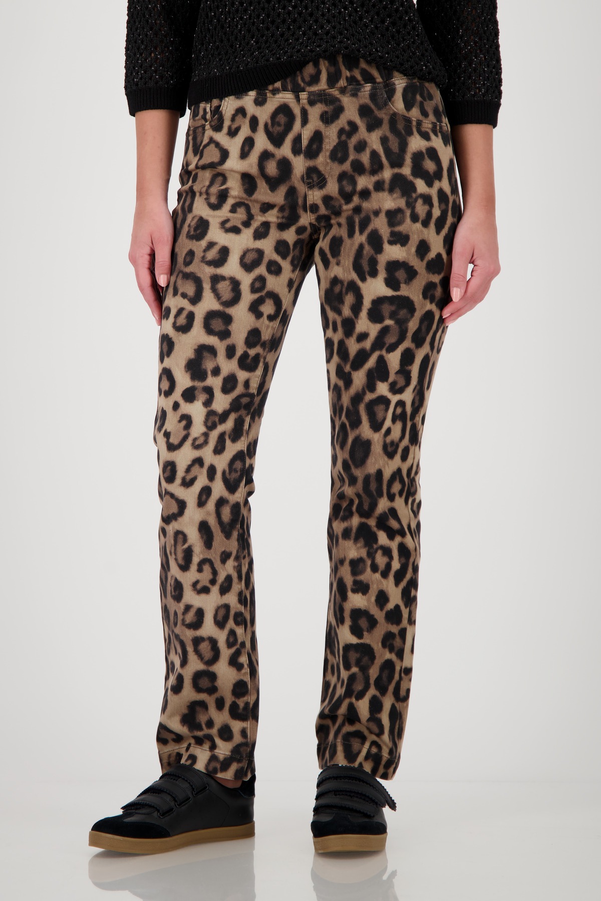 Monari Röhrenhose mit Animalprint