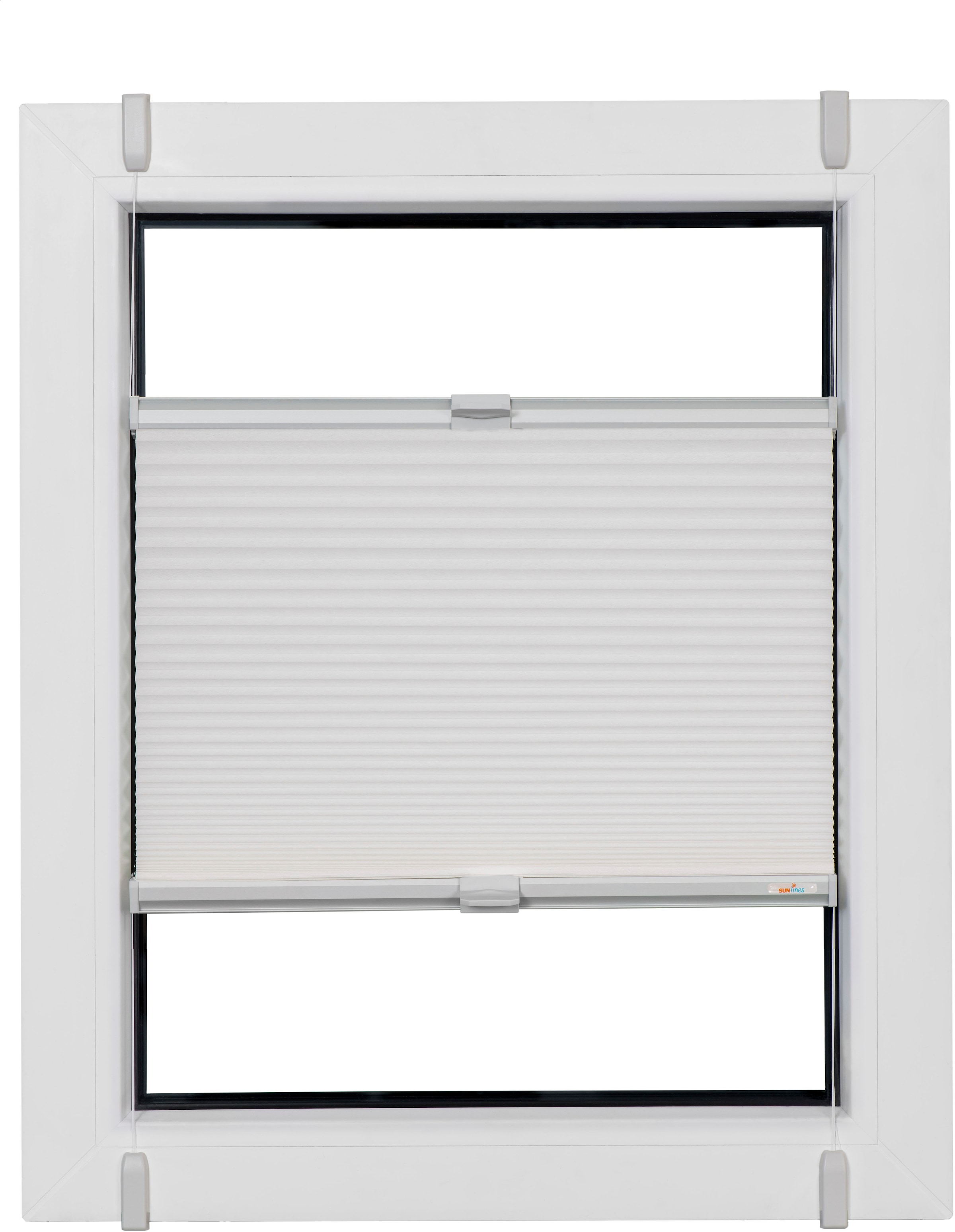 sunlines Wabenplissee "One Size Style Honeycomb TL" blickdicht ohne Bohren verspannt Zubehörfarbe grau, zum Klemmen