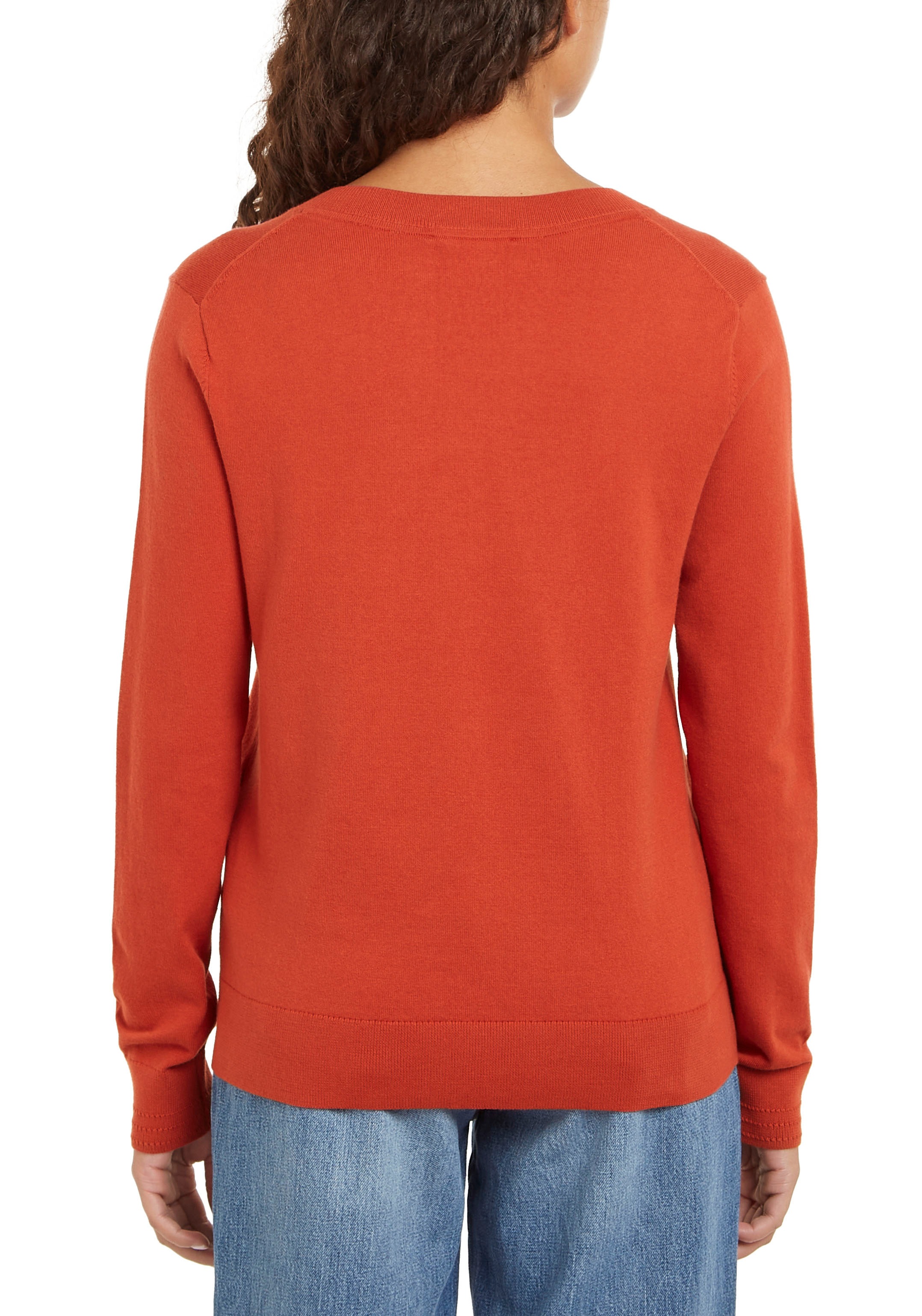 Tommy Hilfiger V-Ausschnitt-Pullover, mit Logo-Stickerei