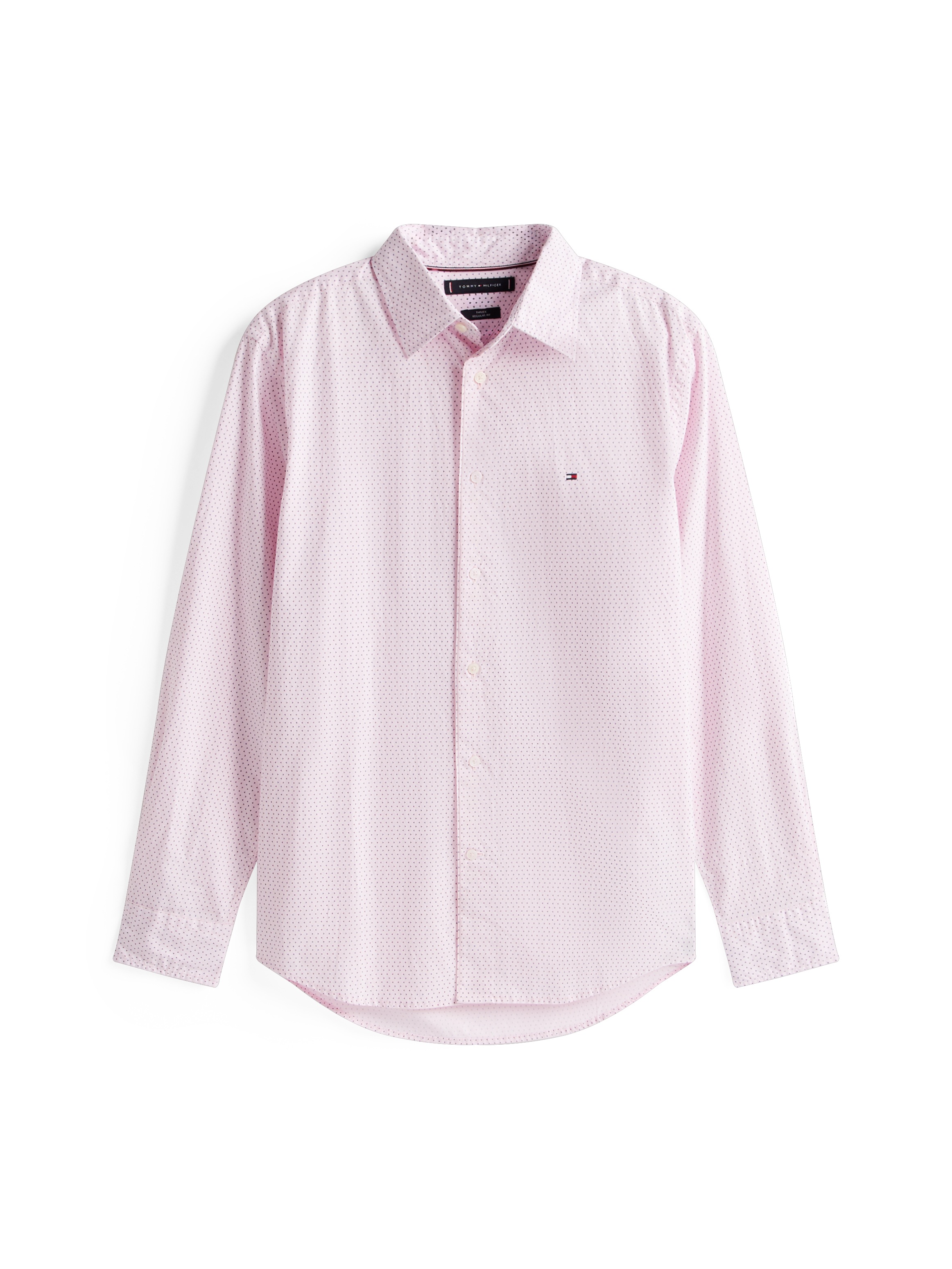 Tommy Hilfiger Langarmhemd »FLEX POPLIN MINI PRINT RF SHIRT«, regular fit, Kentkragen