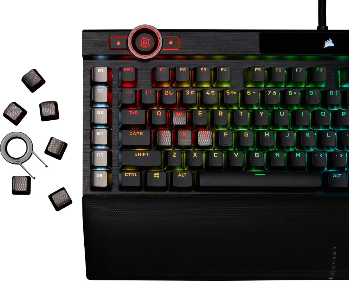 Corsair Gaming-Tastatur »Corsair K100 RGB«, (Handgelenkauflage-Multimedia-Tasten-programmierbare G-Tasten)