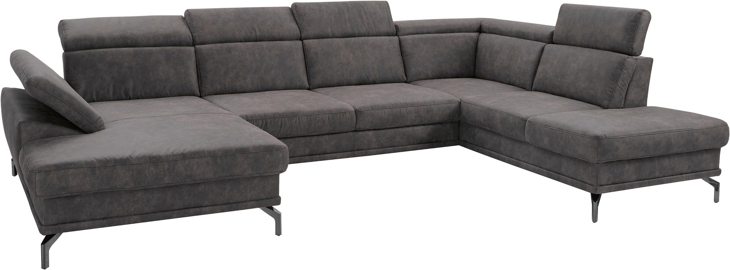 sit&more Wohnlandschaft »Scorpio U-Form«, inklusive Sitztiefenverstellung, mit Kopf- und Armteilverstellung
