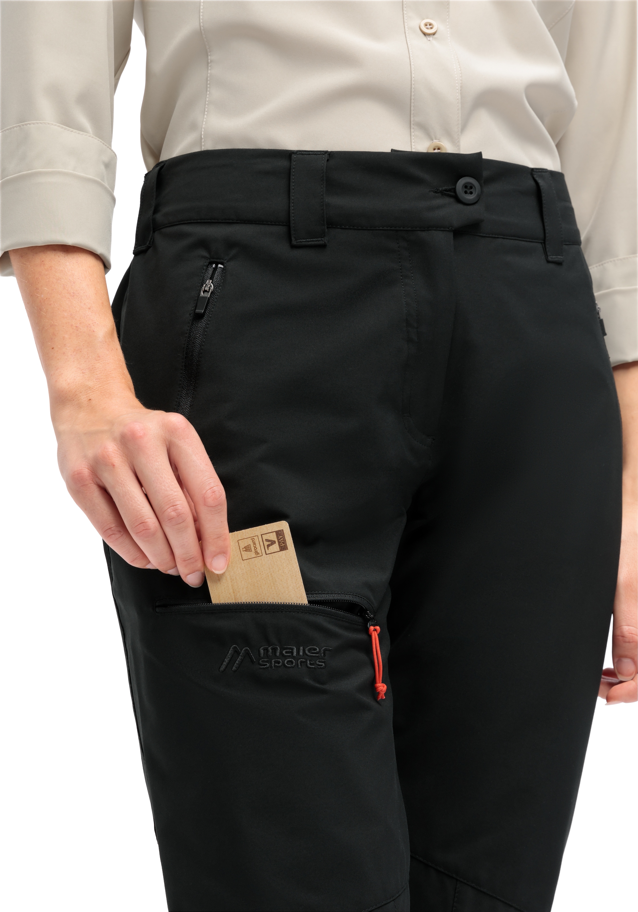 Maier Sports Outdoorhose »Lulaka Loop«, Damen Wanderhose, Funktionshose mit Taschen + Gürtel, Regular Fit