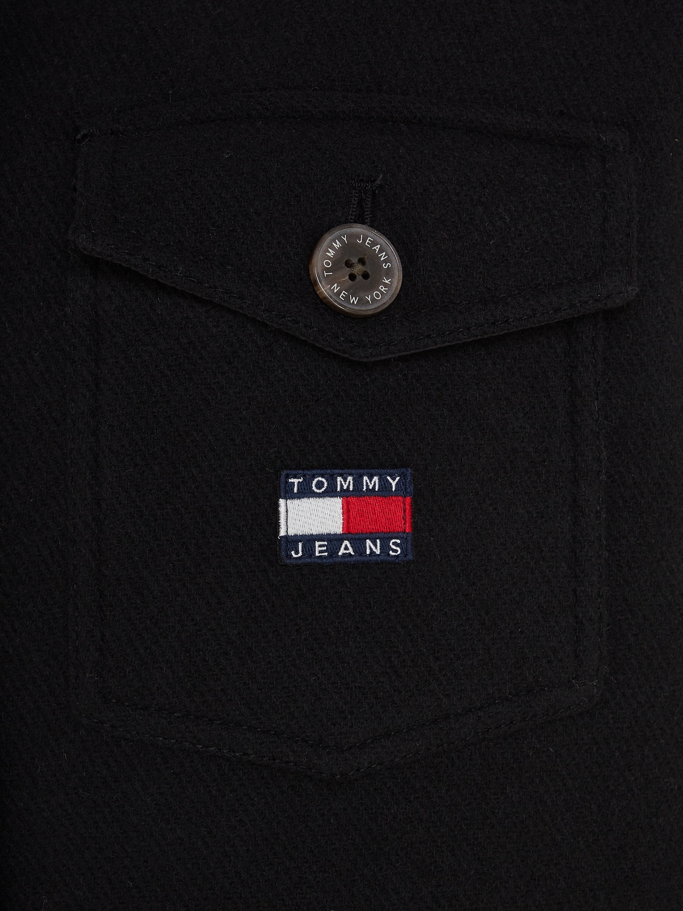 bestellen Jeans WOOL »TJW Tommy | online Kurzmantel Jeans Markenlabel Jelmoli-Versand Tommy mit COAT«,