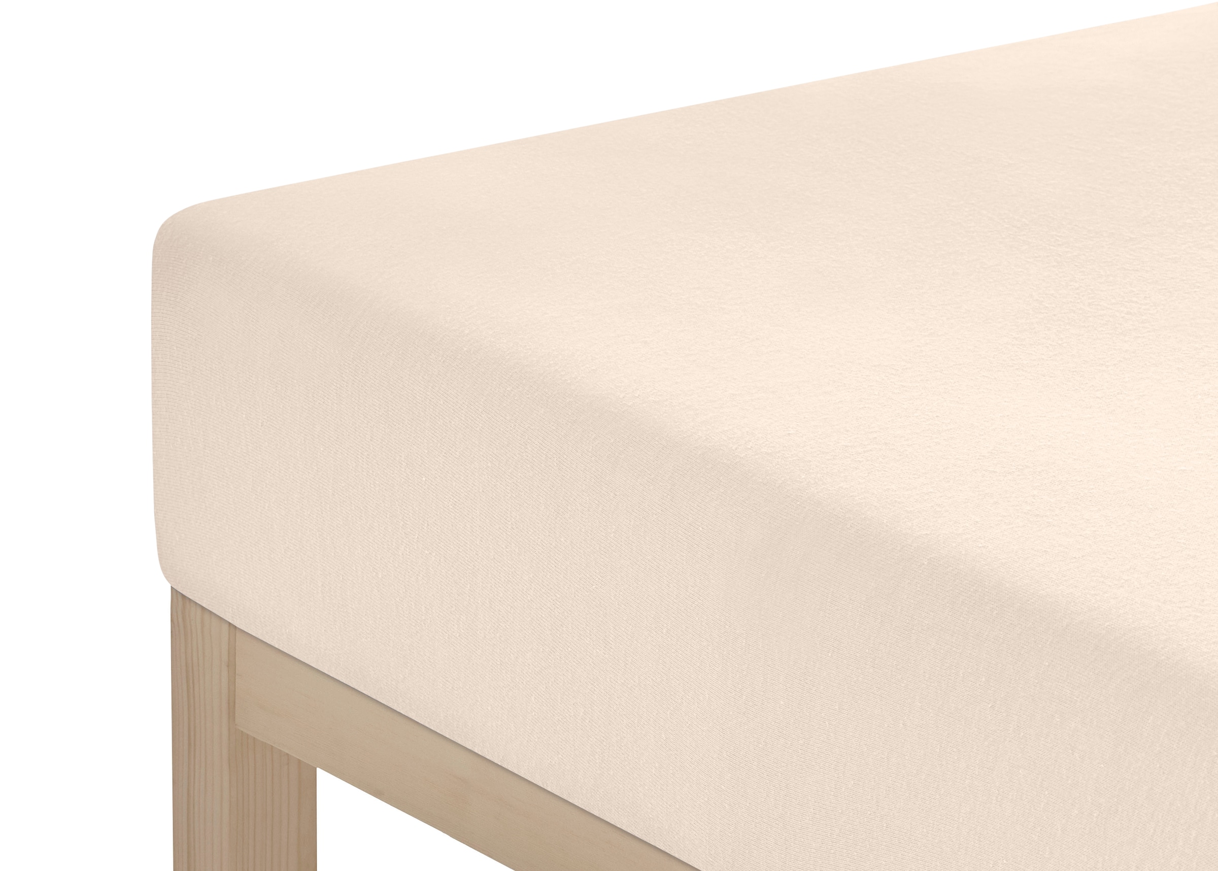 my home Spannbettlaken »Litschi«, (1 St.), für Topper auf Boxspringbetten geeignet, 100% Baumwolle, Topper Spannbettlaken aus Jersey mit Gummizug, Made in Green zertifiziert