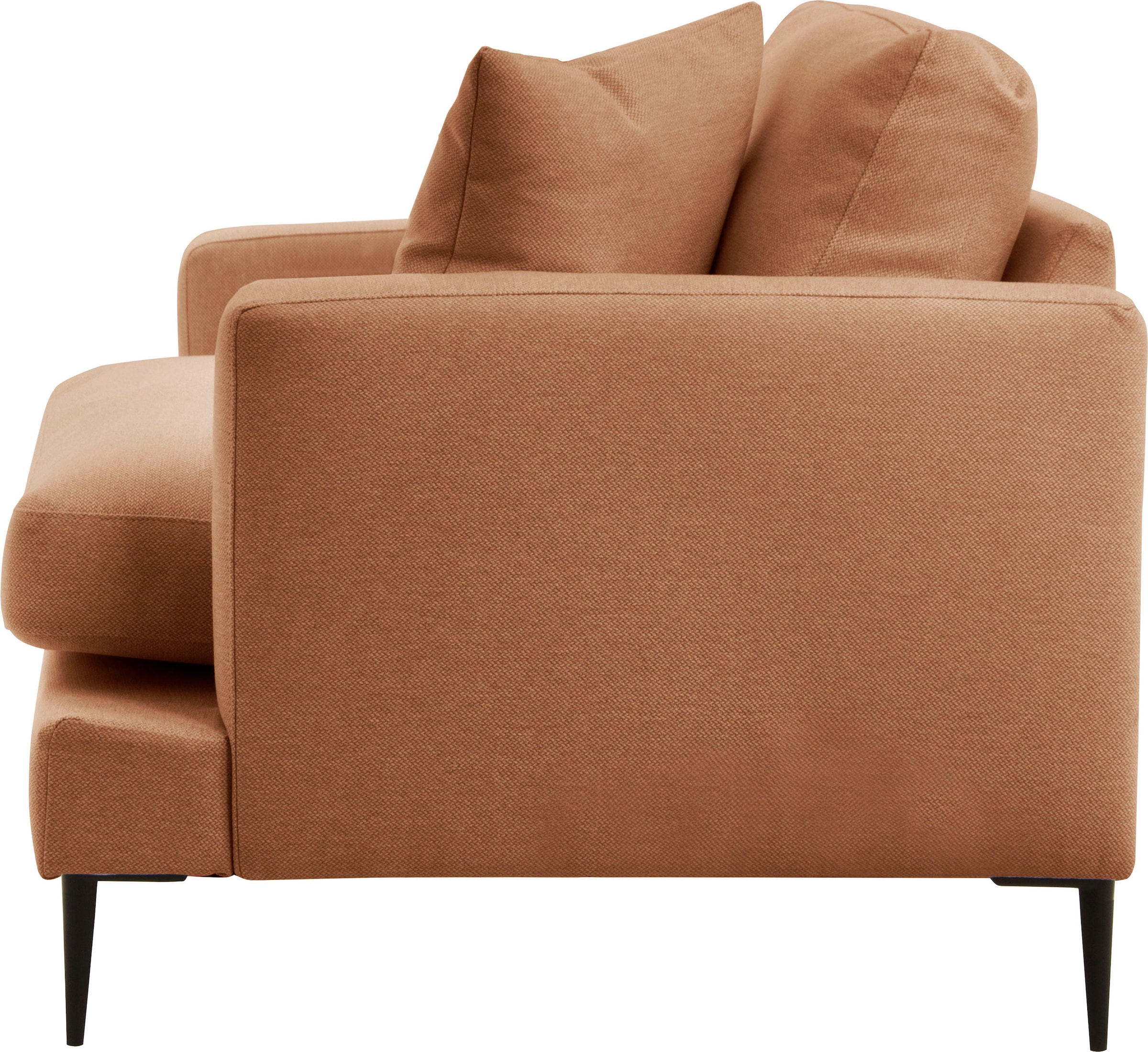 Leonique Sessel »Cozy Loungesessel, Designersessel, Masse B/T/H: 91/97/80 cm«, mit Metallbeinen und Zierkissen
