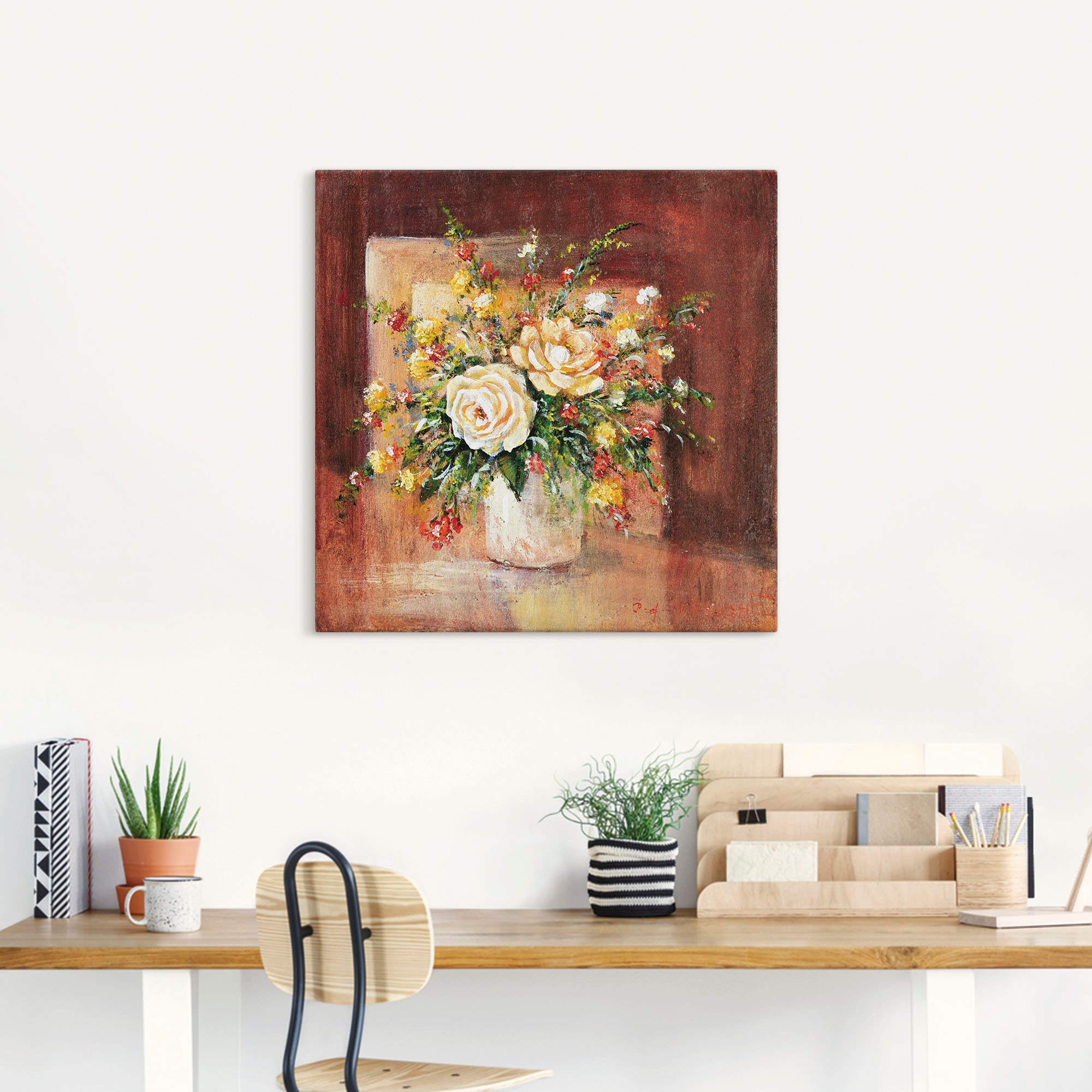 Artland Wandbild »Spanische Blumen II«, Blumen, (1 St.), als Leinwandbild, Wandaufkleber in verschied. Grössen