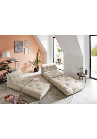 my home Sessel »Caspar«, Loungesessel in 2 Grössen, mit Schlaffunktion und Pouf-Funktion. kaufen