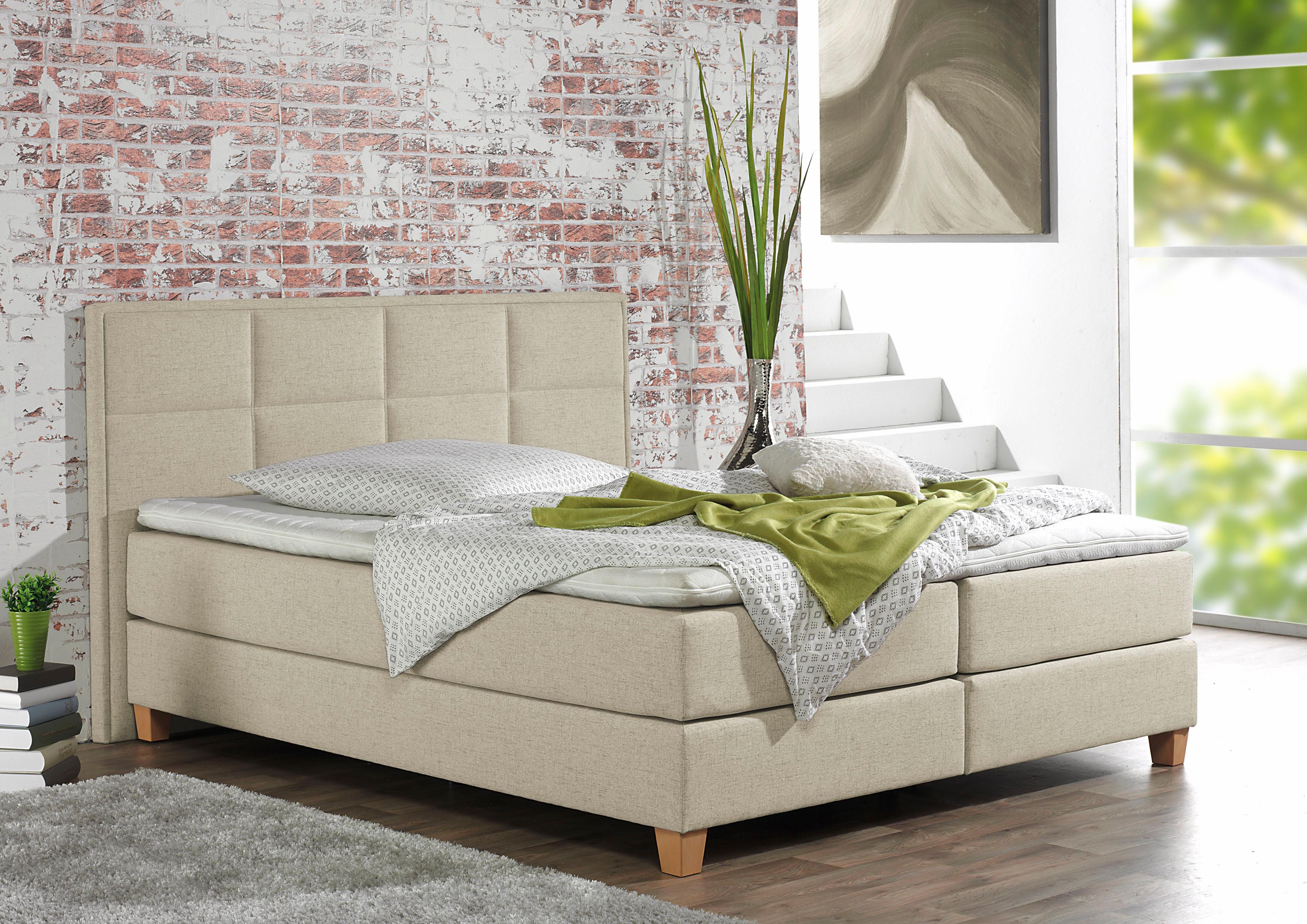 Home affaire Boxspringbett "Casey" in 5 Breiten, 3 Ausführungen, 2 Härtegraden, Steppung, Topper