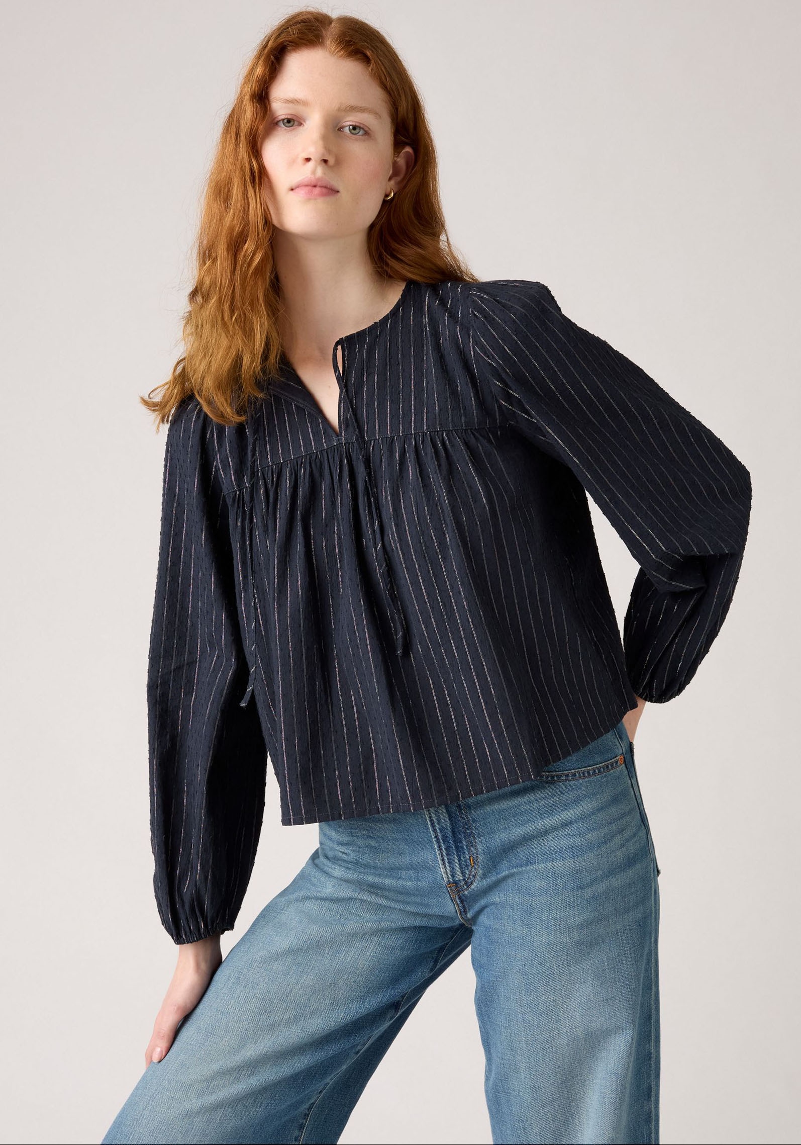 Levi's® Klassische Bluse »JOSEPHINE LS HOLI« mit elastischem Bund