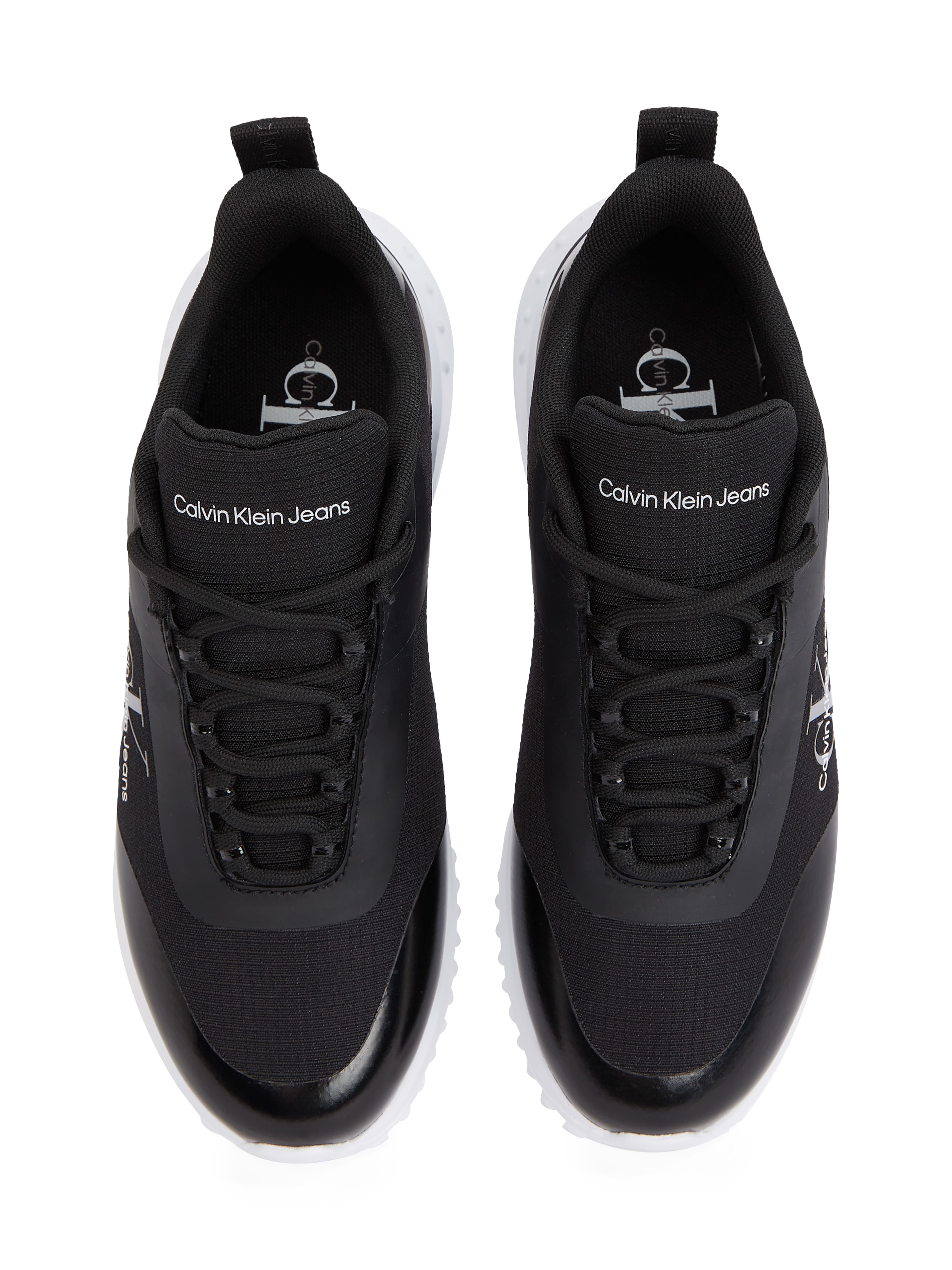 Calvin Klein Jeans Sneaker »EVA RUNNER LOW LACE MIX ML WN«, Freizeitschuh, Halbschuh, Schnürschuh mit leichter Laufsohle