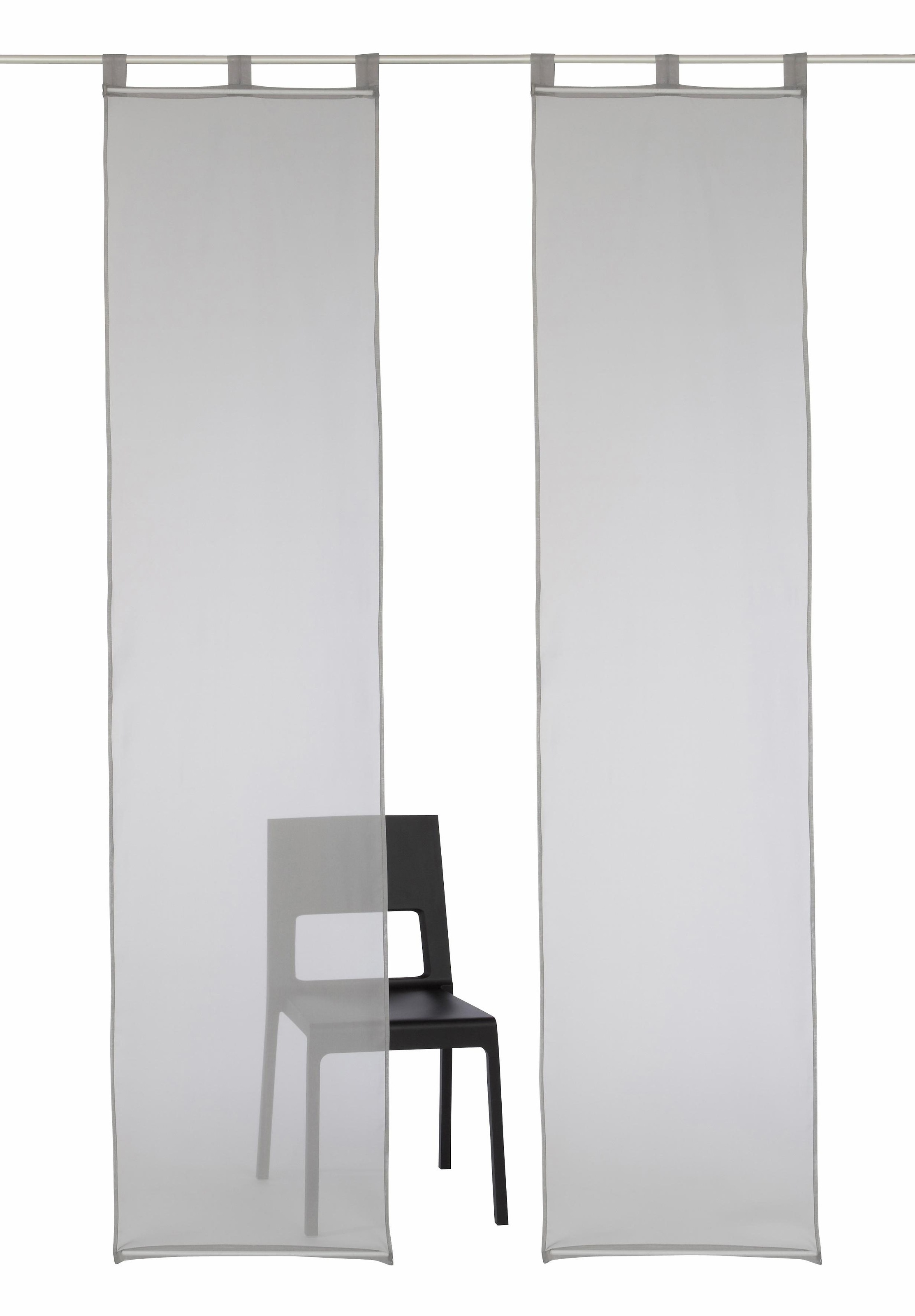 OTTO home Schiebegardine "Xanten" Schlaufen 2 Stk. tlg. 2-er Set, mit Beschwerungsstangen, Breite: 57 cm, Flächenvorhang
