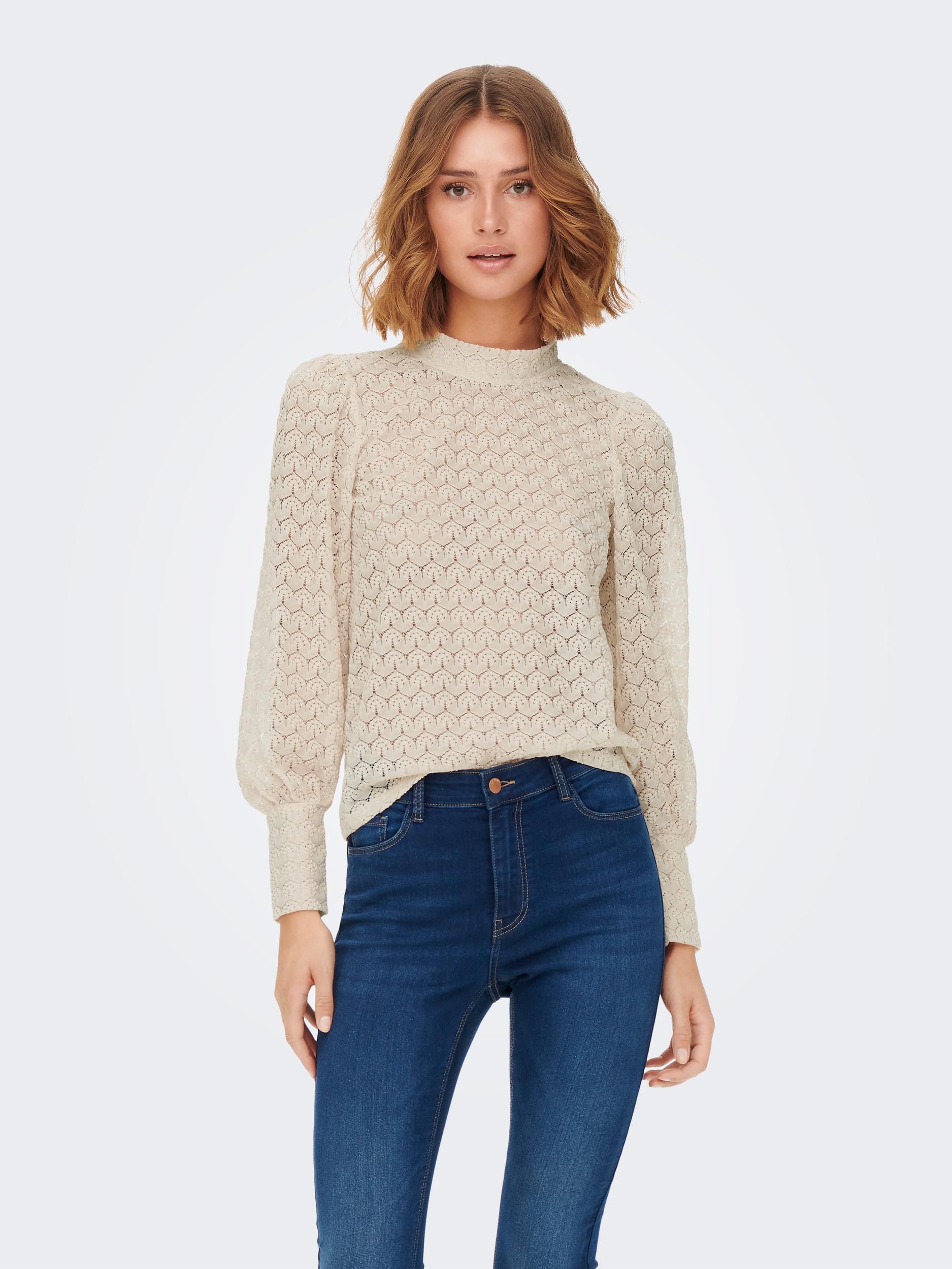 JDY Spitzenshirt »JDYAVERY L/S LACE TOP JRS NOOS«