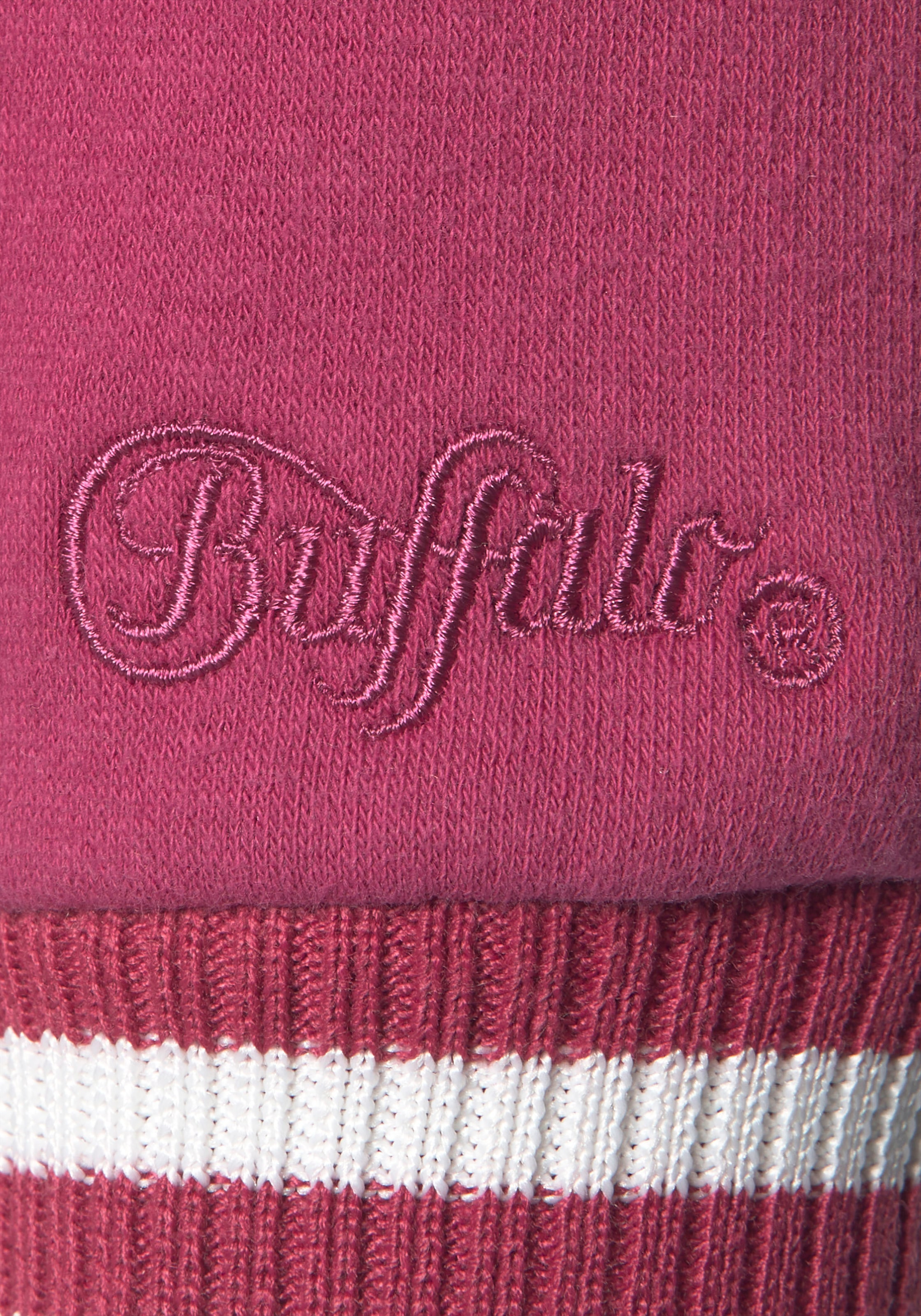 Buffalo Sweatshirt, mit Kontrast-Rippbündchen und Druck, Loungeanzug