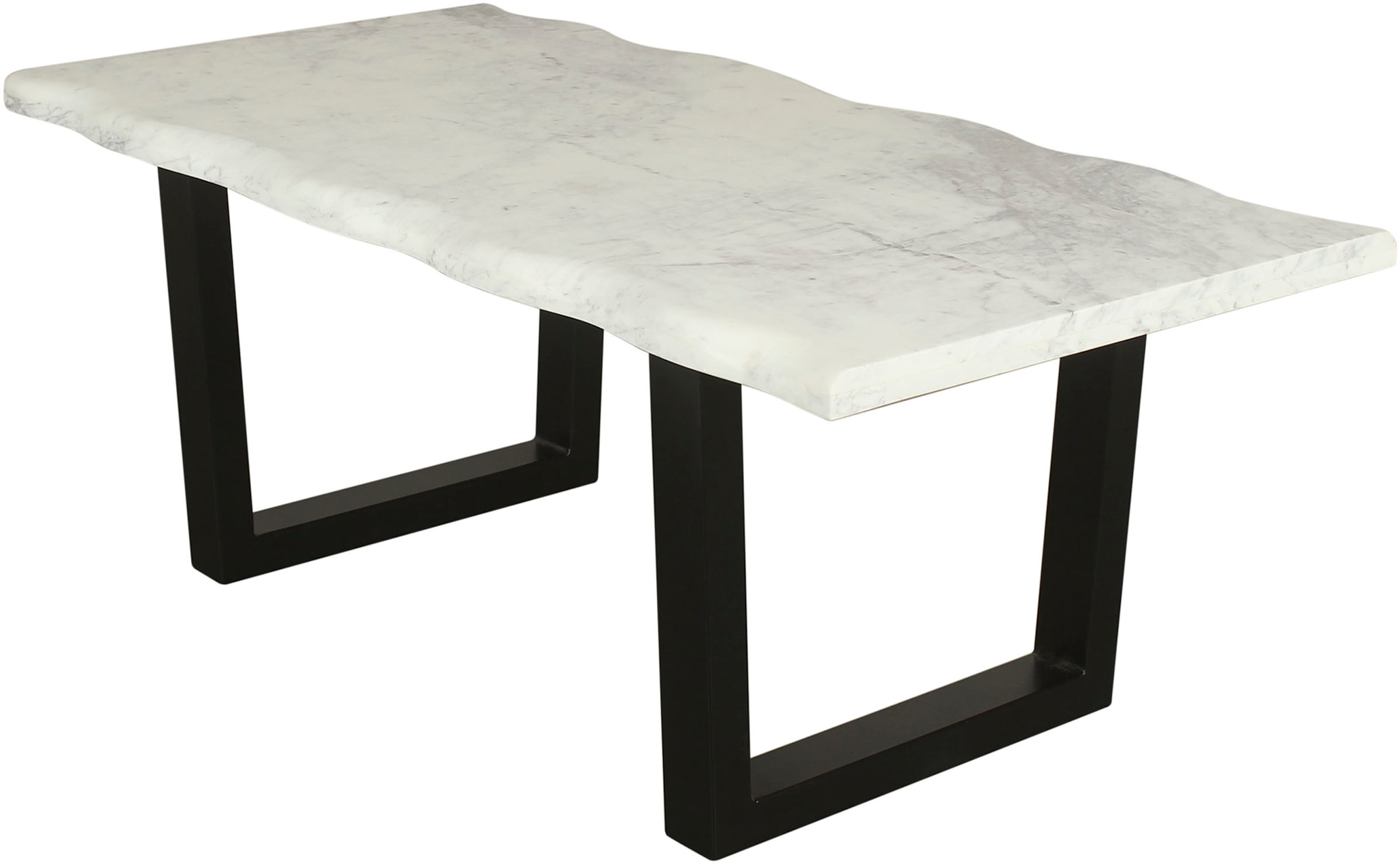 byLIVING Couchtisch »Stone«, (1 St.), aus echtem weissen Marmor mit natürlicher Wellenkante, 115x60cm