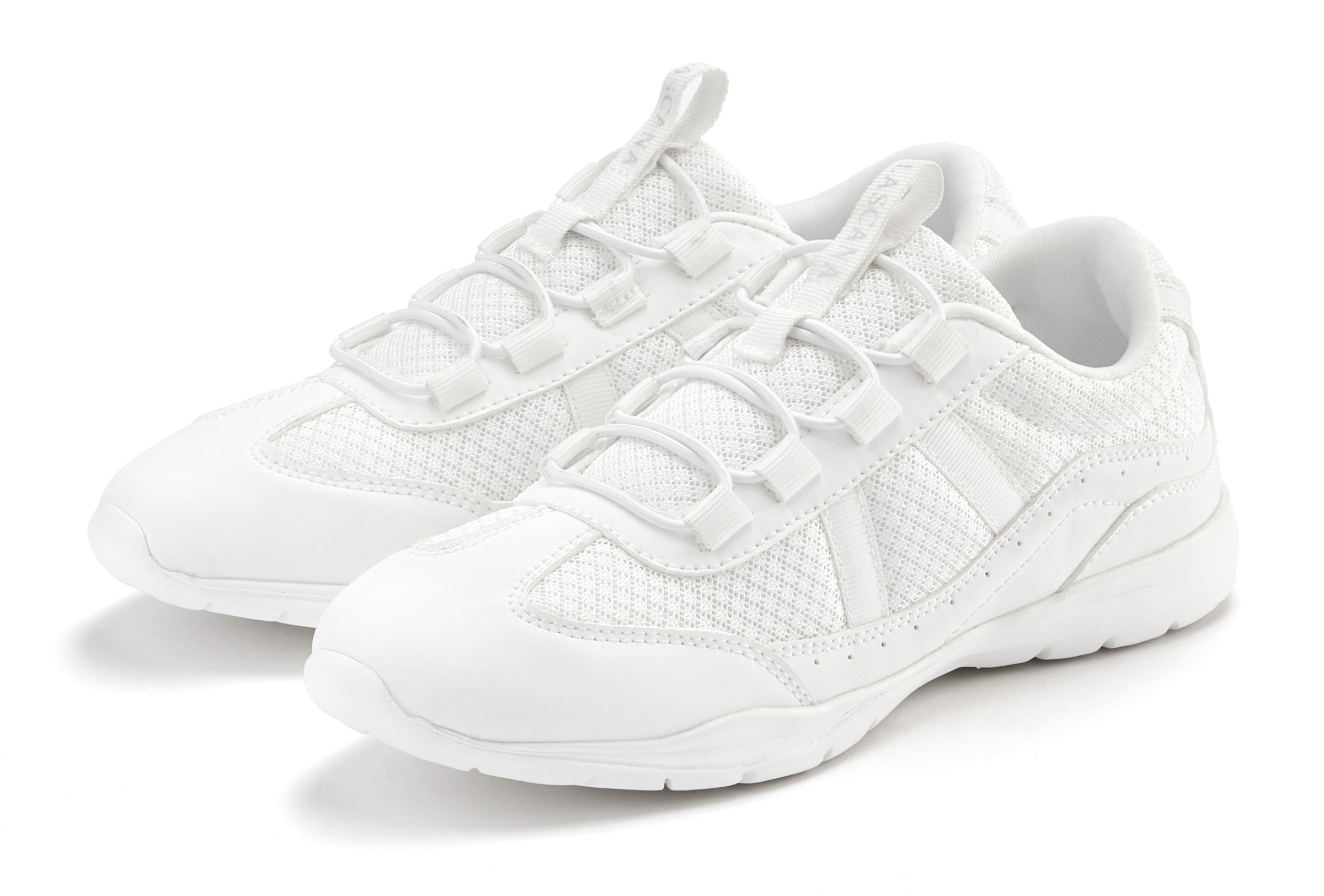 LASCANA Sneaker »Freizeitschuh, Halbschuh,«, zum Reinschlüpfen mit elastischen Schnürbändern VEGAN
