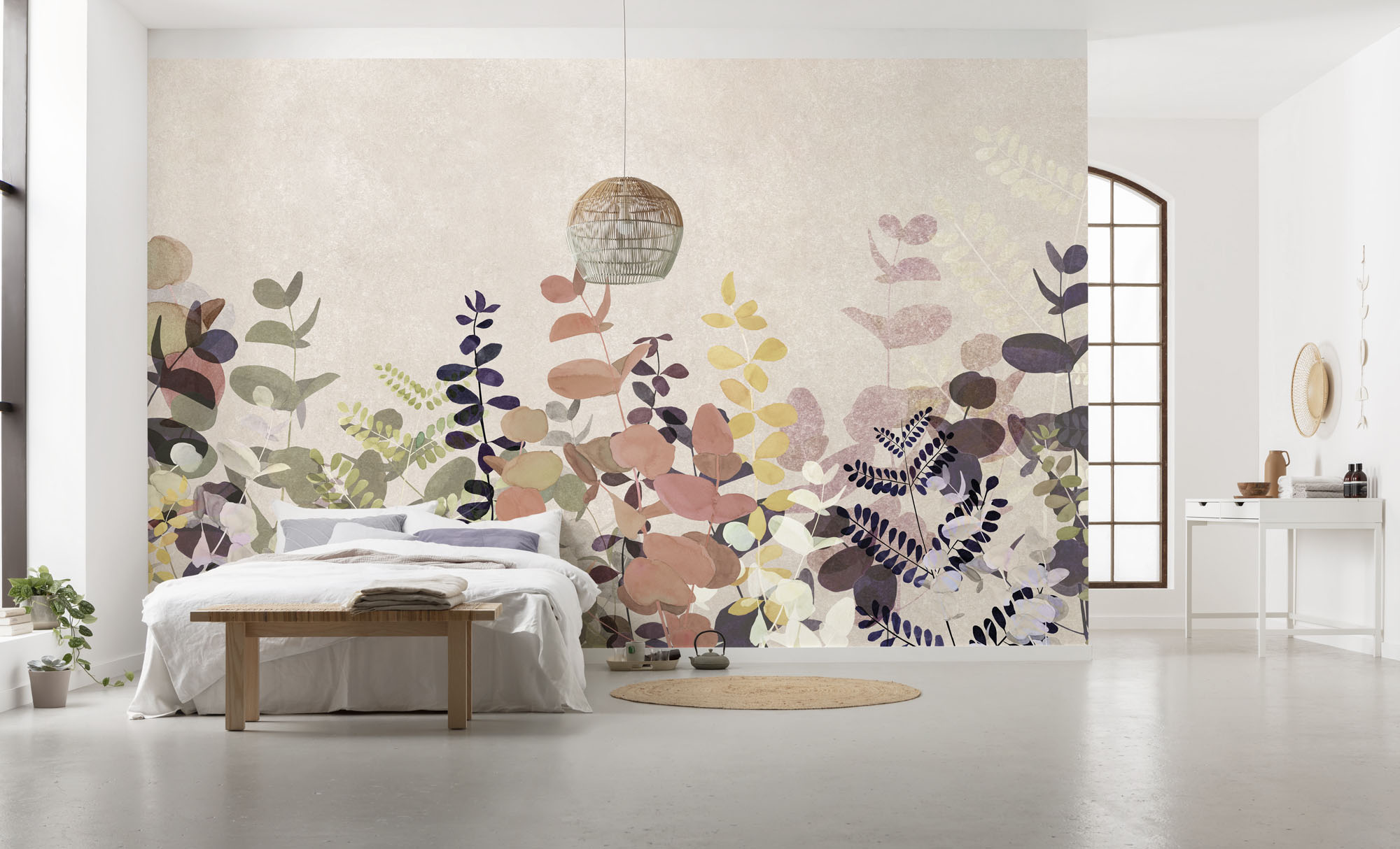 Komar Fototapete "Digitaldruck Vlies - Foggy Shrub - Grösse 400 x 250 cm" bedruckt glatt Wohnzimmer, Schlafzimmer