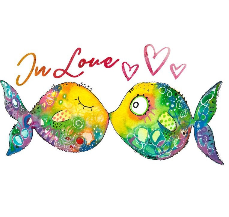 Wall-Art Wandtattoo »Lebensfreude - Verliebte Fische«, (1 St.) online  kaufen | Jelmoli-Versand