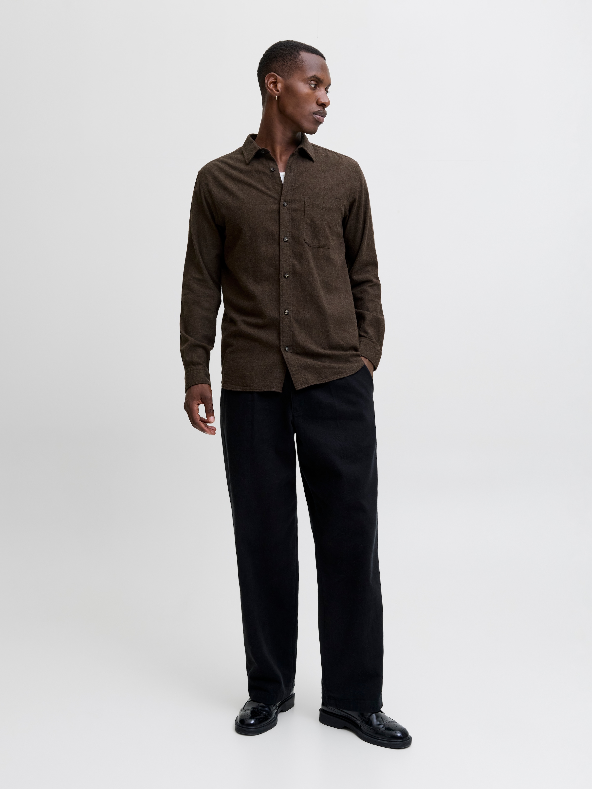 Jack & Jones Langarmhemd »JJECLASSIC MELANGE SHIRT L/S NOOS«