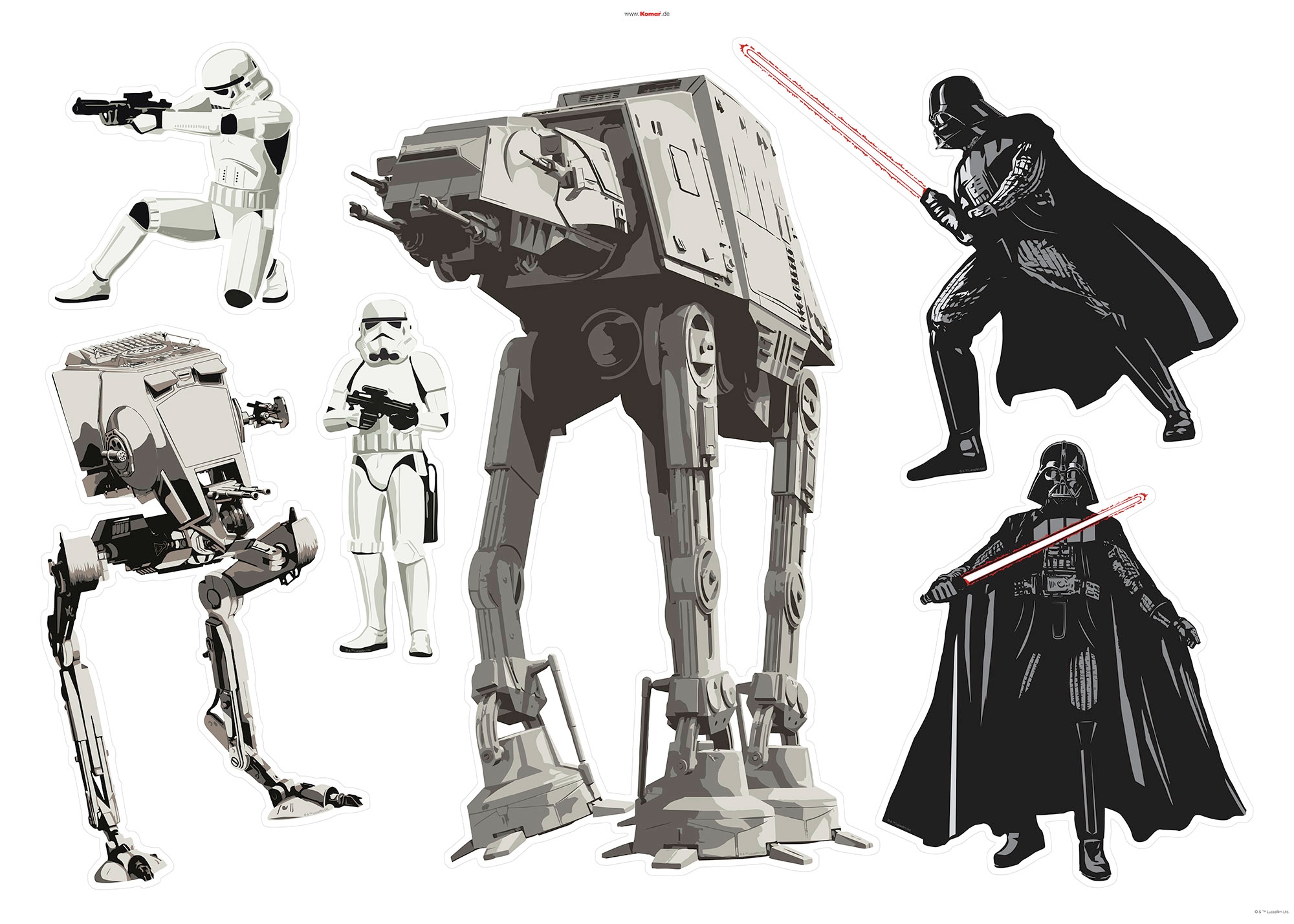 Komar Wandtattoo "Star Wars Doomed - Grösse 100 x 70 cm" selbstklebend, Wandsticker, Kinderzimmer