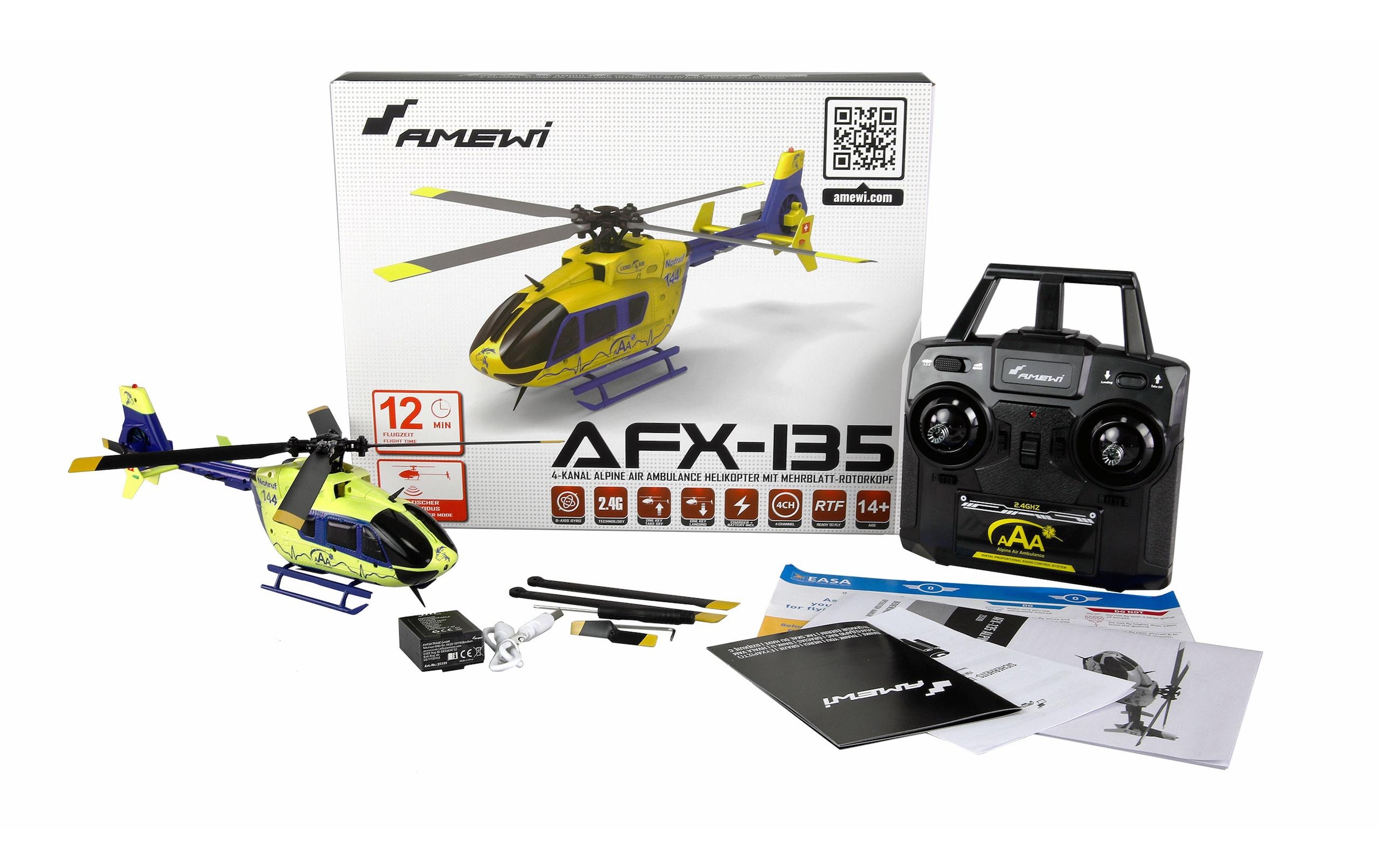 Amewi RC-Helikopter »AFX-135 Alpine Air Ambulance 4-Kanal RTF«