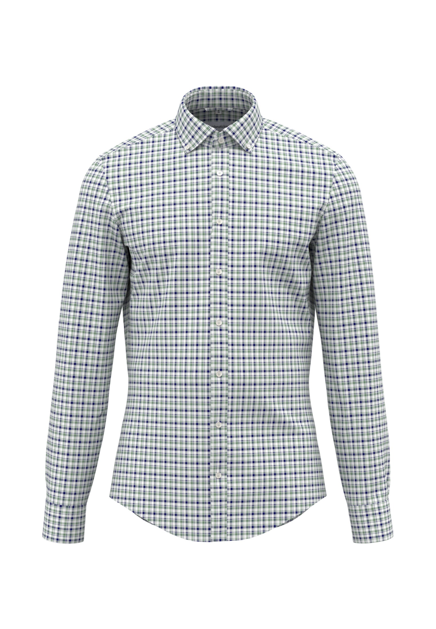 seidensticker Businesshemd »Slim« Slim 1/1 Button-Down-Kragen Karo