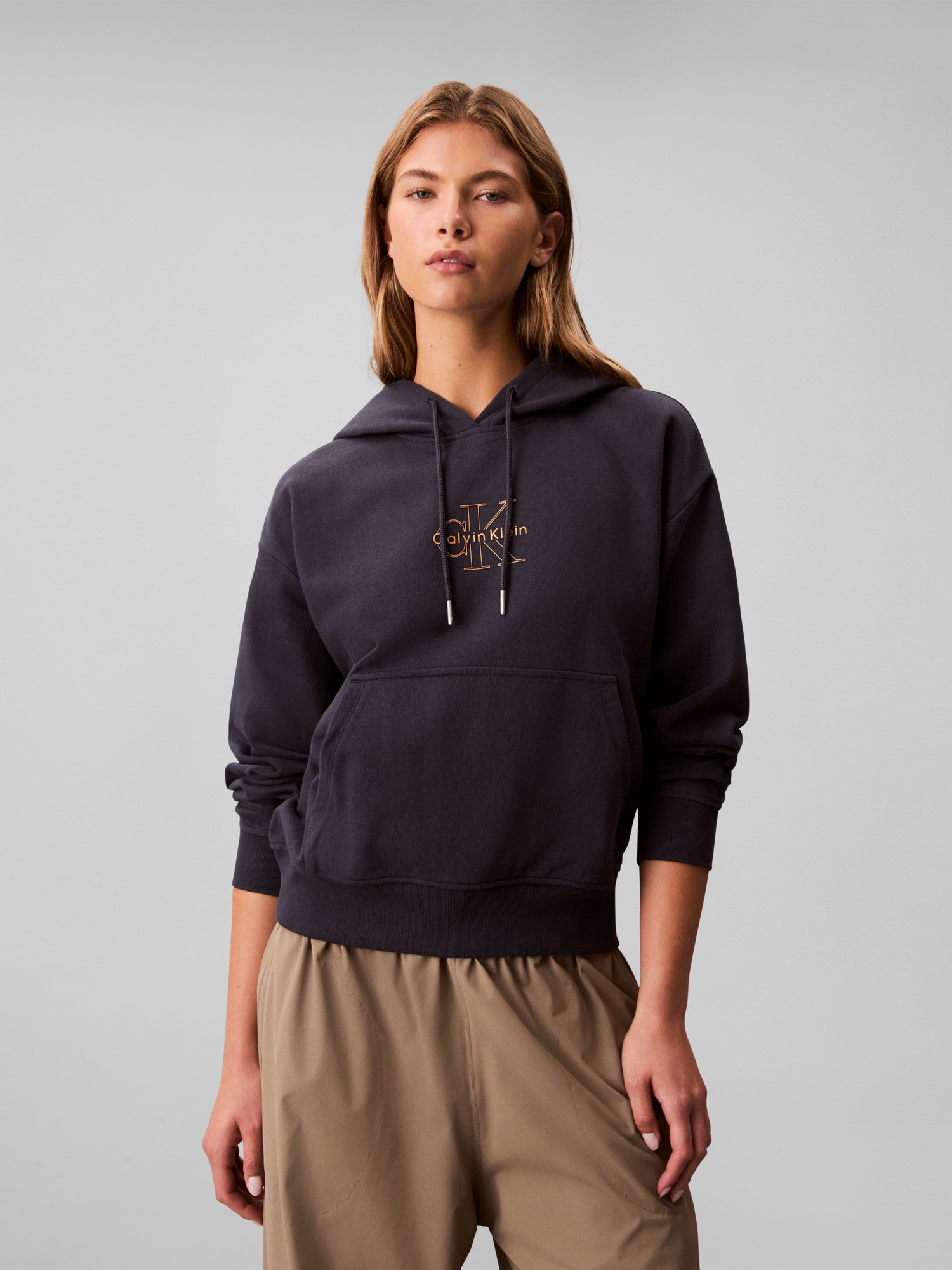 Calvin Klein Jeans Sweatshirt, Kapuze mit Kordelzug, regular fit, Logodruck