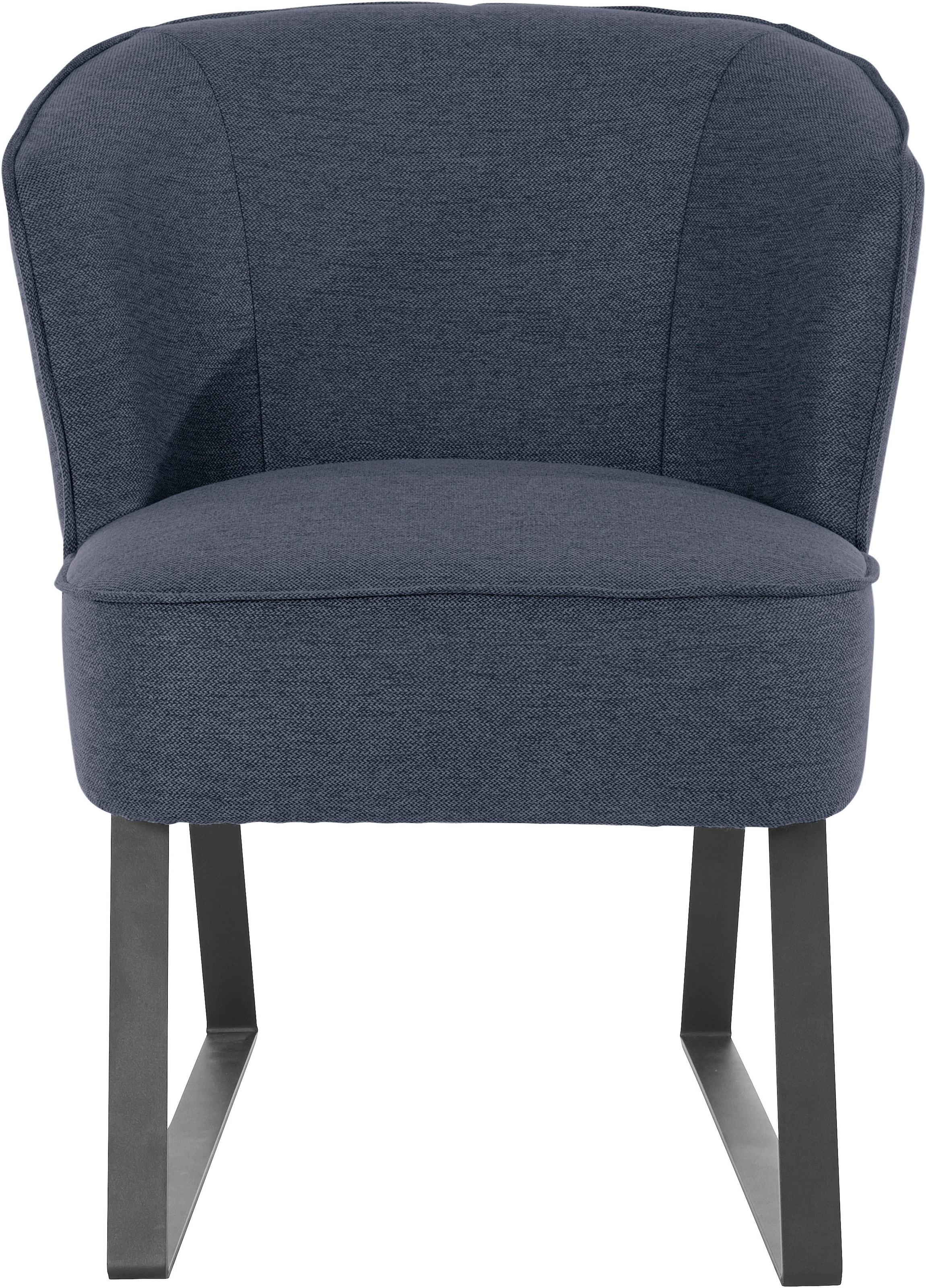 exxpo - sofa fashion Sessel »Americano«, mit Keder und Metallfüssen, Bezug in verschiedenen Qualitäten, 1 Stck.