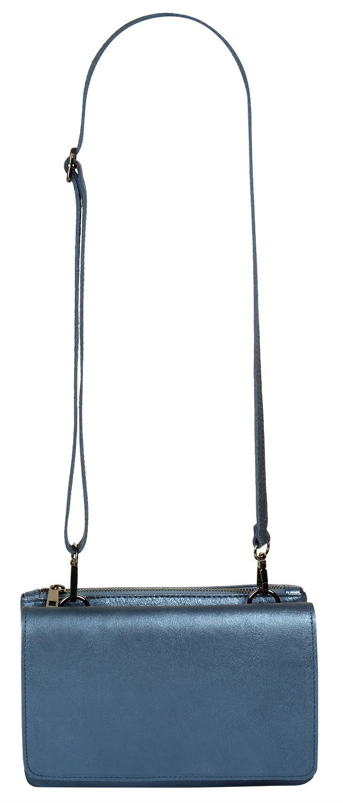 Cluty Umhängetasche, echt Leder, Made in Italy