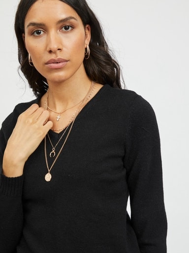 Vila V-Ausschnitt-Pullover »VIRIL V-NECK L/S KNIT TOP - NOOS«