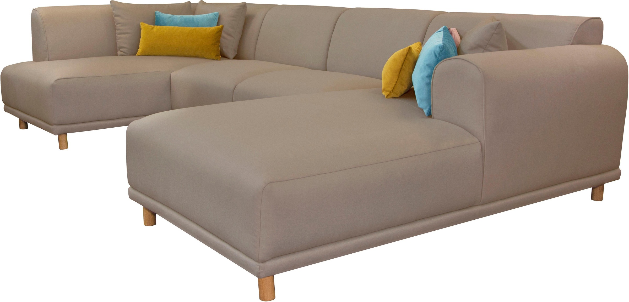 andas Wohnlandschaft »Maroon U-Form«, in skandinavischem Design, mit losen Kissen