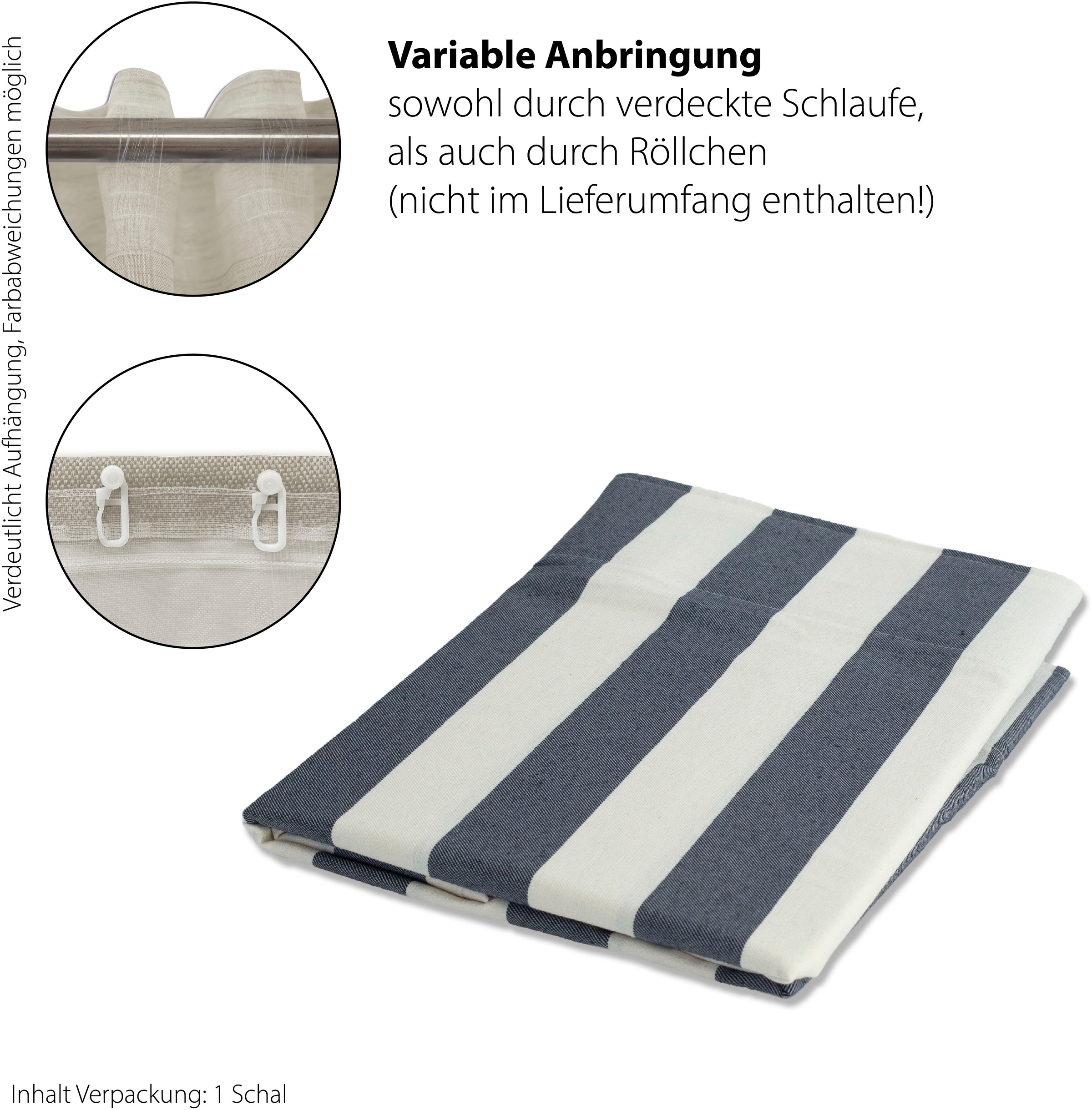 HOMING Vorhang »Abel«, (1 St.), Vorhang, Küche, Landhaus, blickdicht