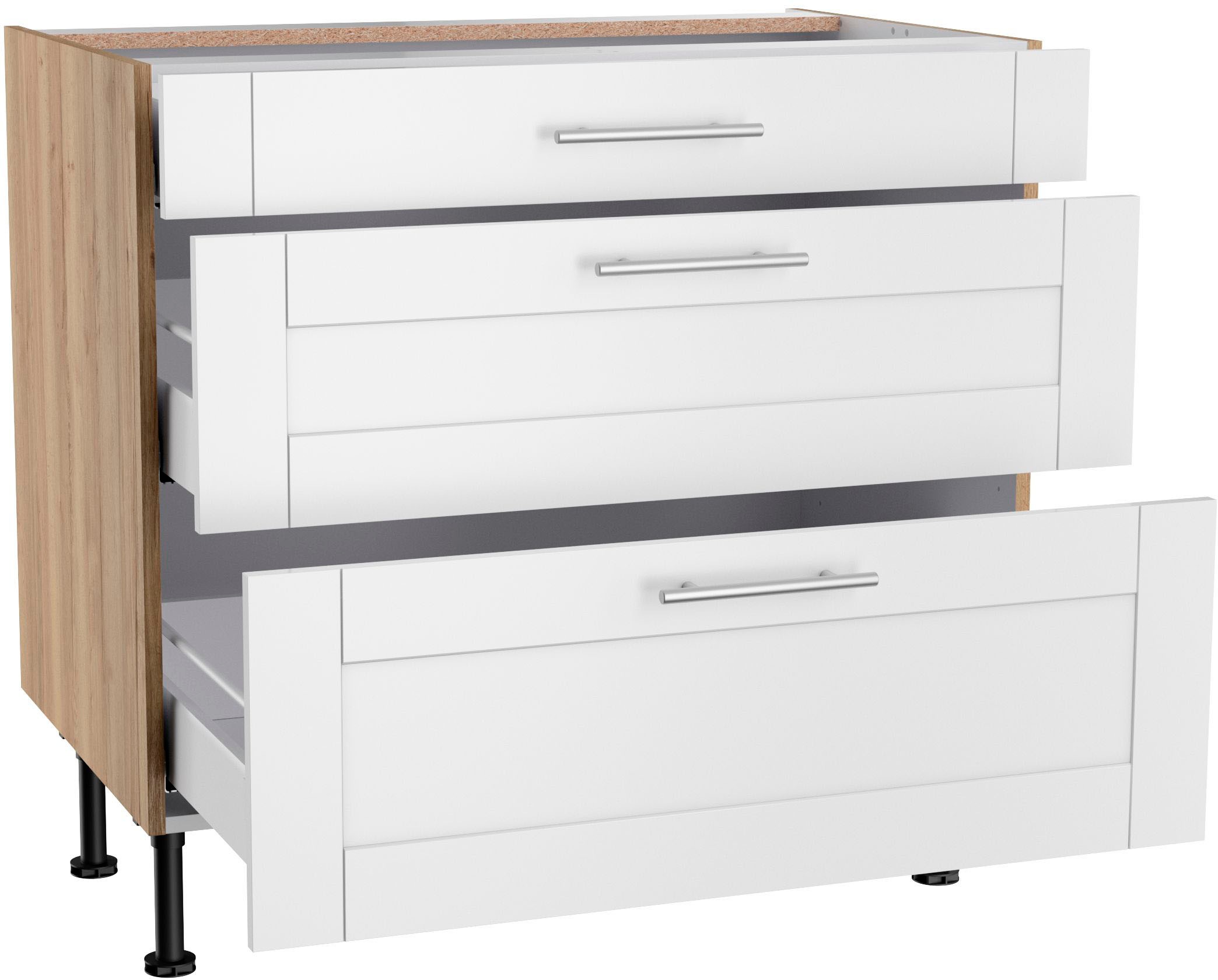 KOCHSTATION Kochfeldumbauschrank »KS-Ahus«, Breite 90 cm
