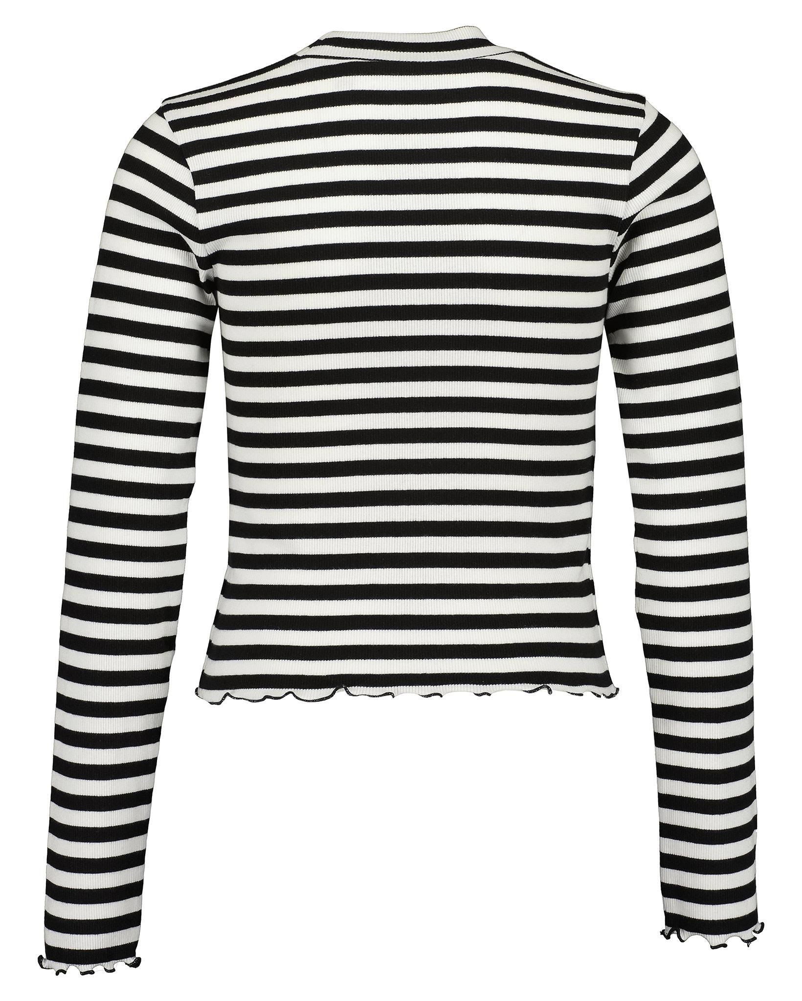 Blue Seven Langarmshirt, (Packung, 2 tlg.), cropped und mit süsser Wellenkante am Ärmel und am Saum