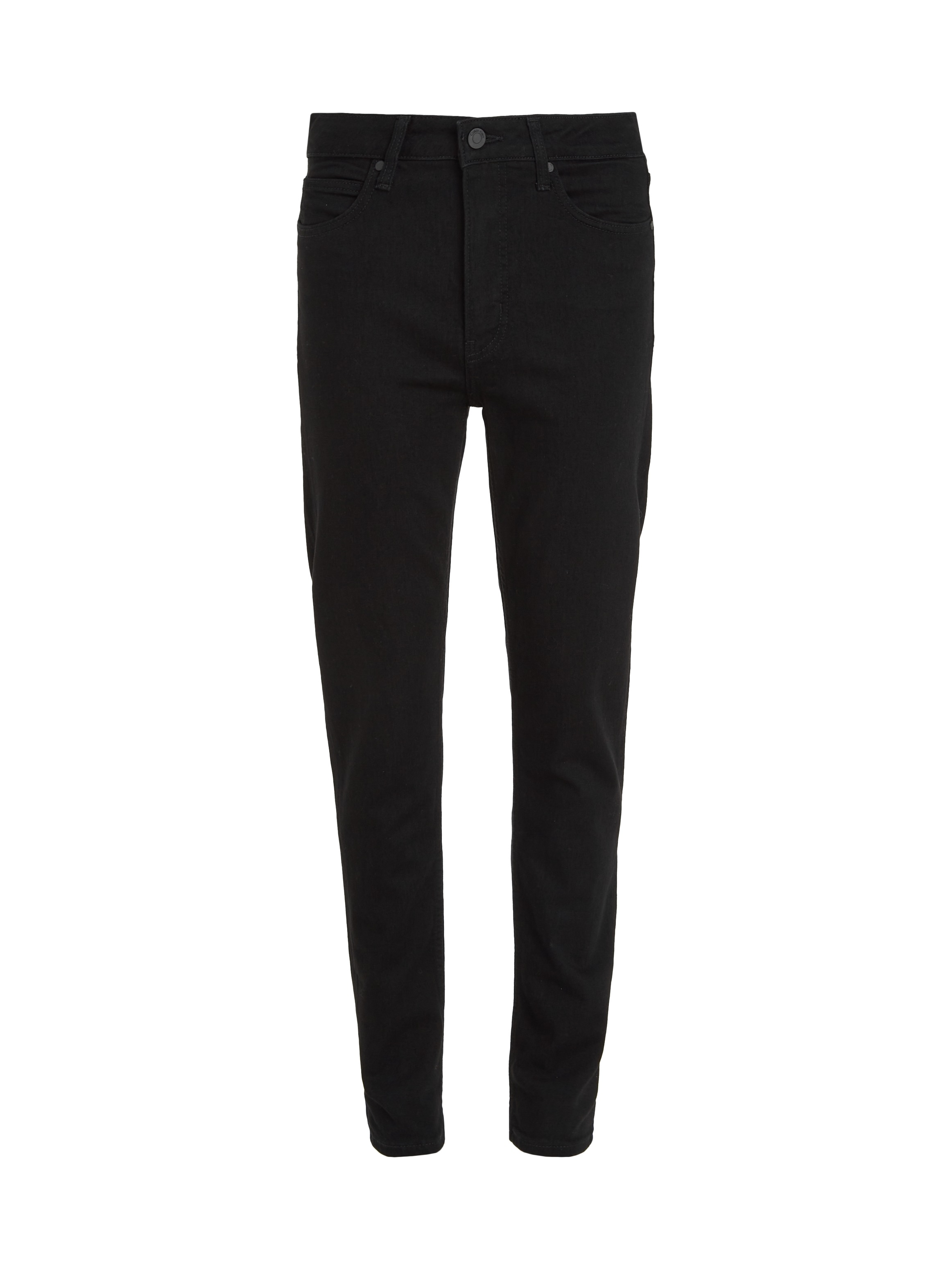 Calvin Klein Slim-fit-Jeans »MR SLIM - SOFT BLACK«, mit Leder-Brandlabel am hinteren Bundabschluss