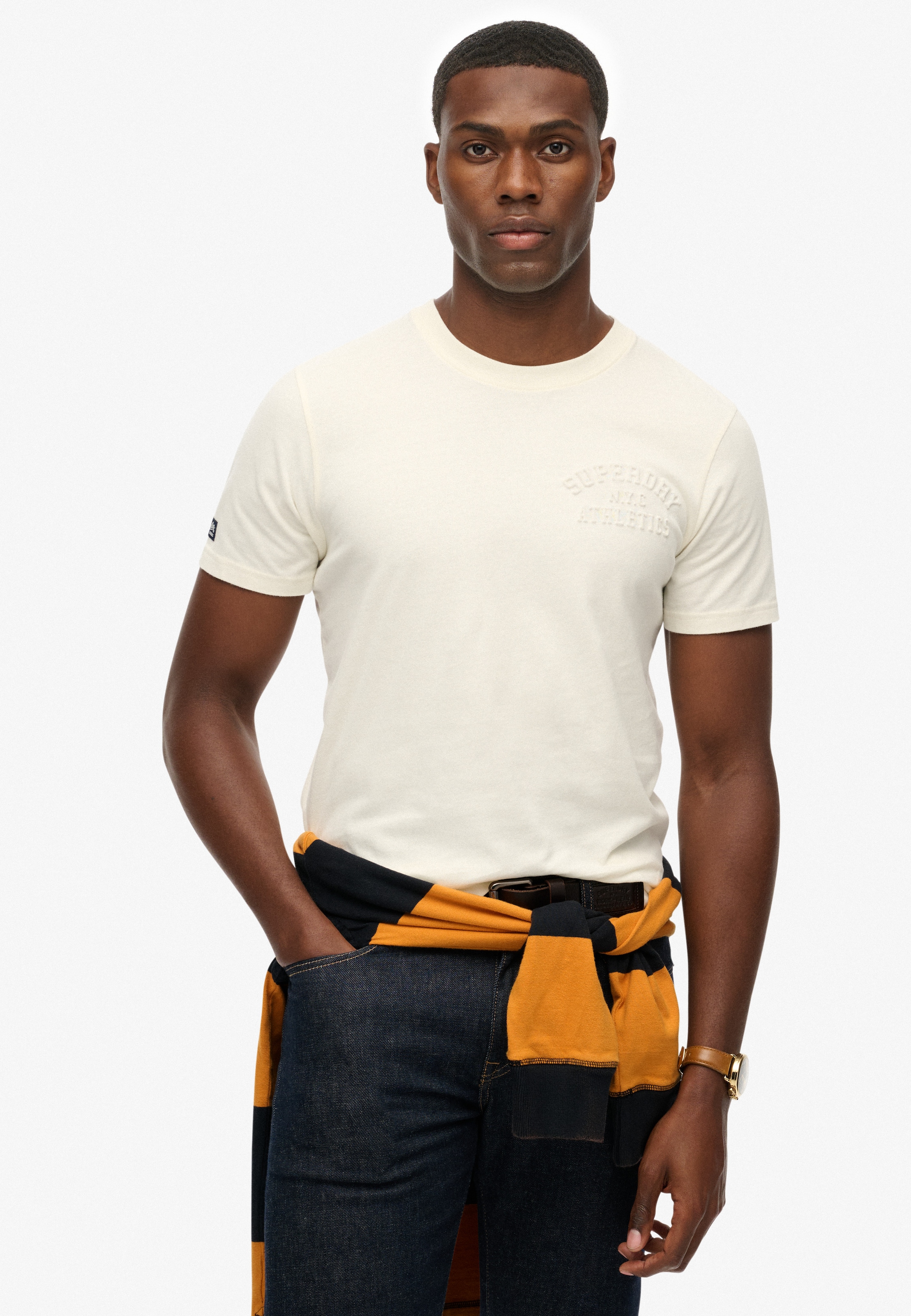 Superdry Rundhalsshirt »ATHLETIC EMBOSS RELAXED TEE«