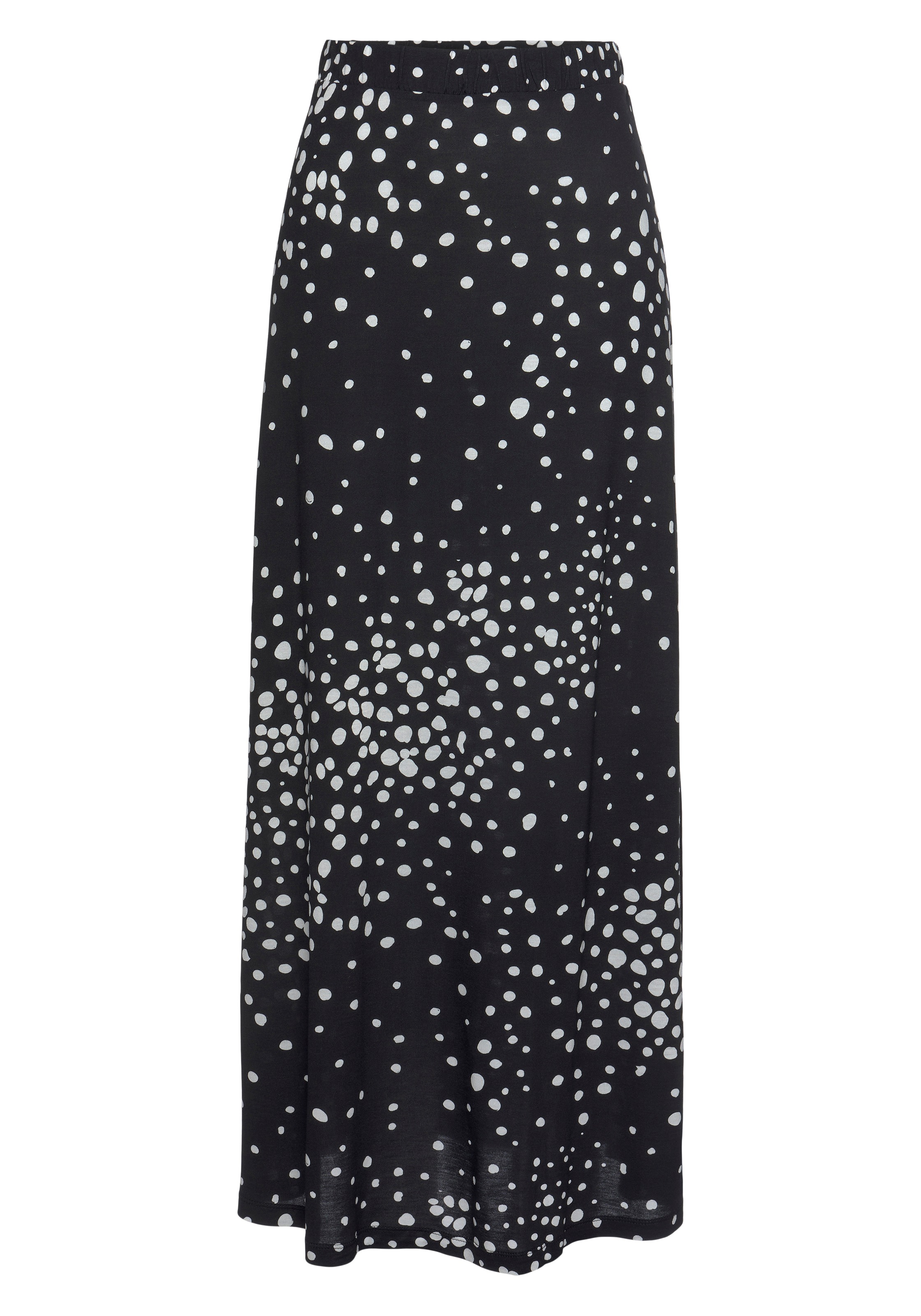 Vivance Maxirock "mit Punkteprint und elastischem Bund aus Jerseyware" sommerlicher Jerseyrock, langer Damenrock, Sommerrock mit Pünktchen
