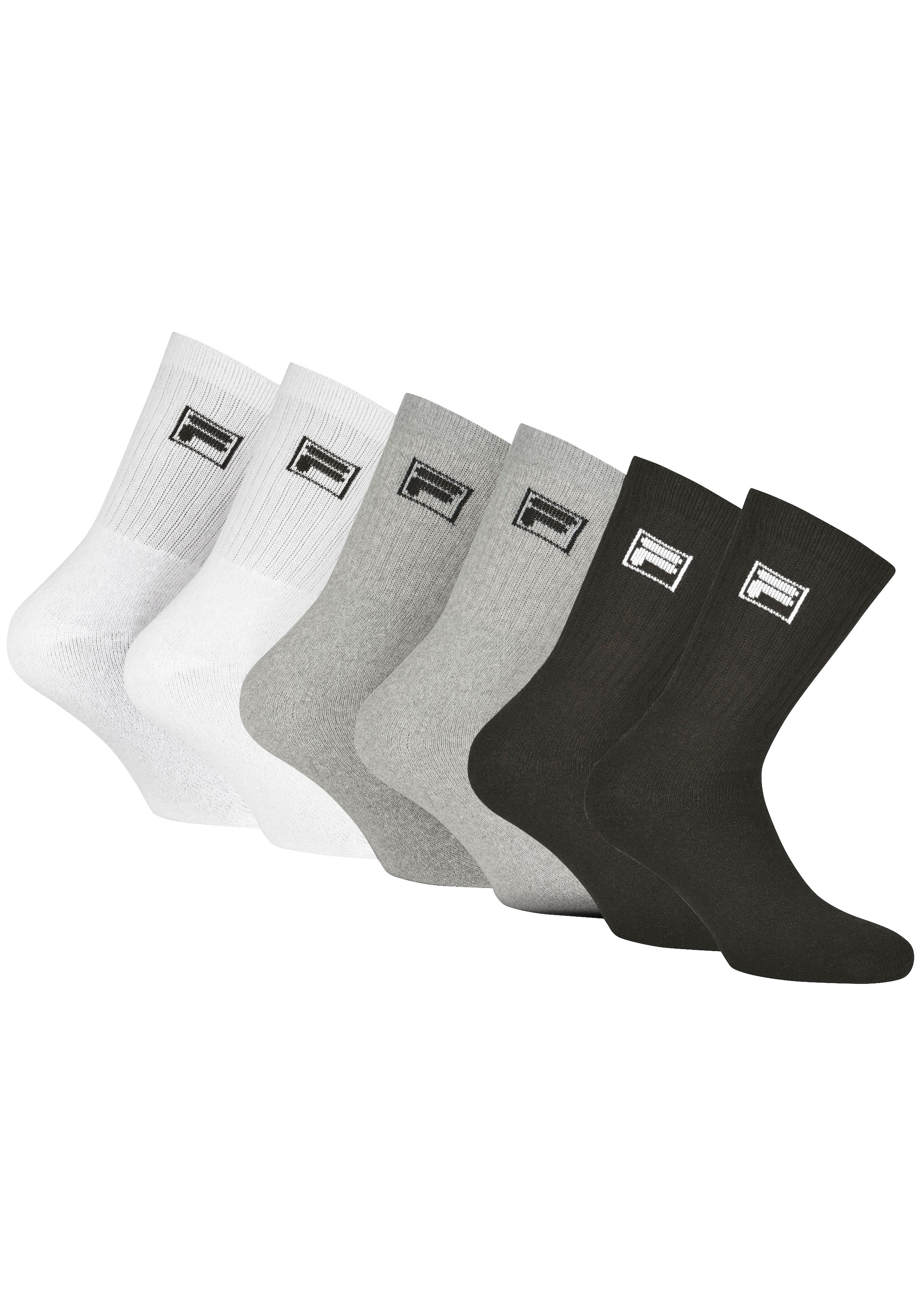 Fila Sportsocken, (6er Pack), Klassische Tennissocken im 6er Pack