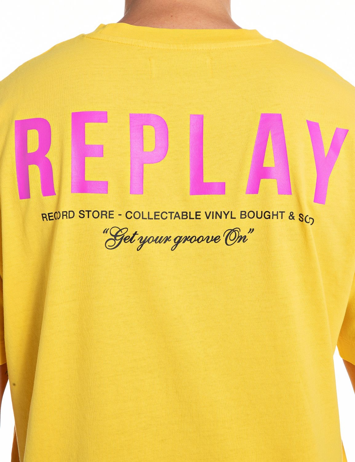 Replay T-Shirt, mit Logodruck auf der Rückseite